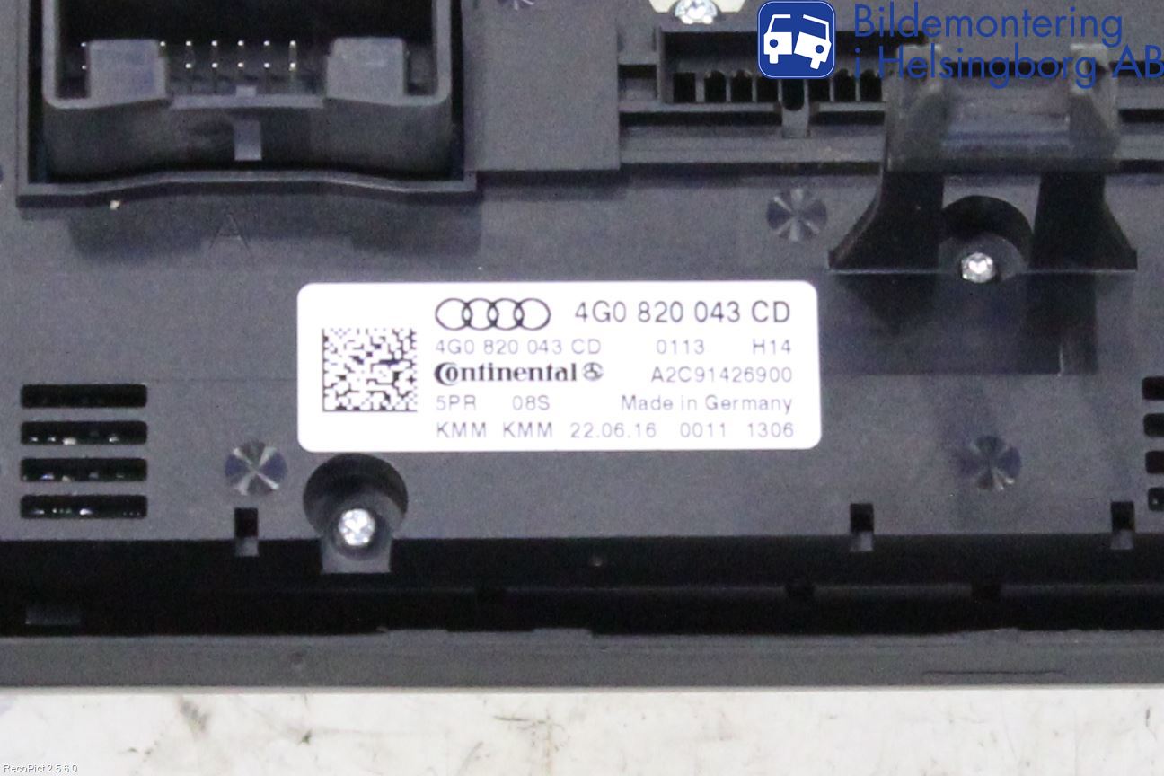 Audi A6 ALLROAD 12-18 Ac Styrenhet Ac Manöveren