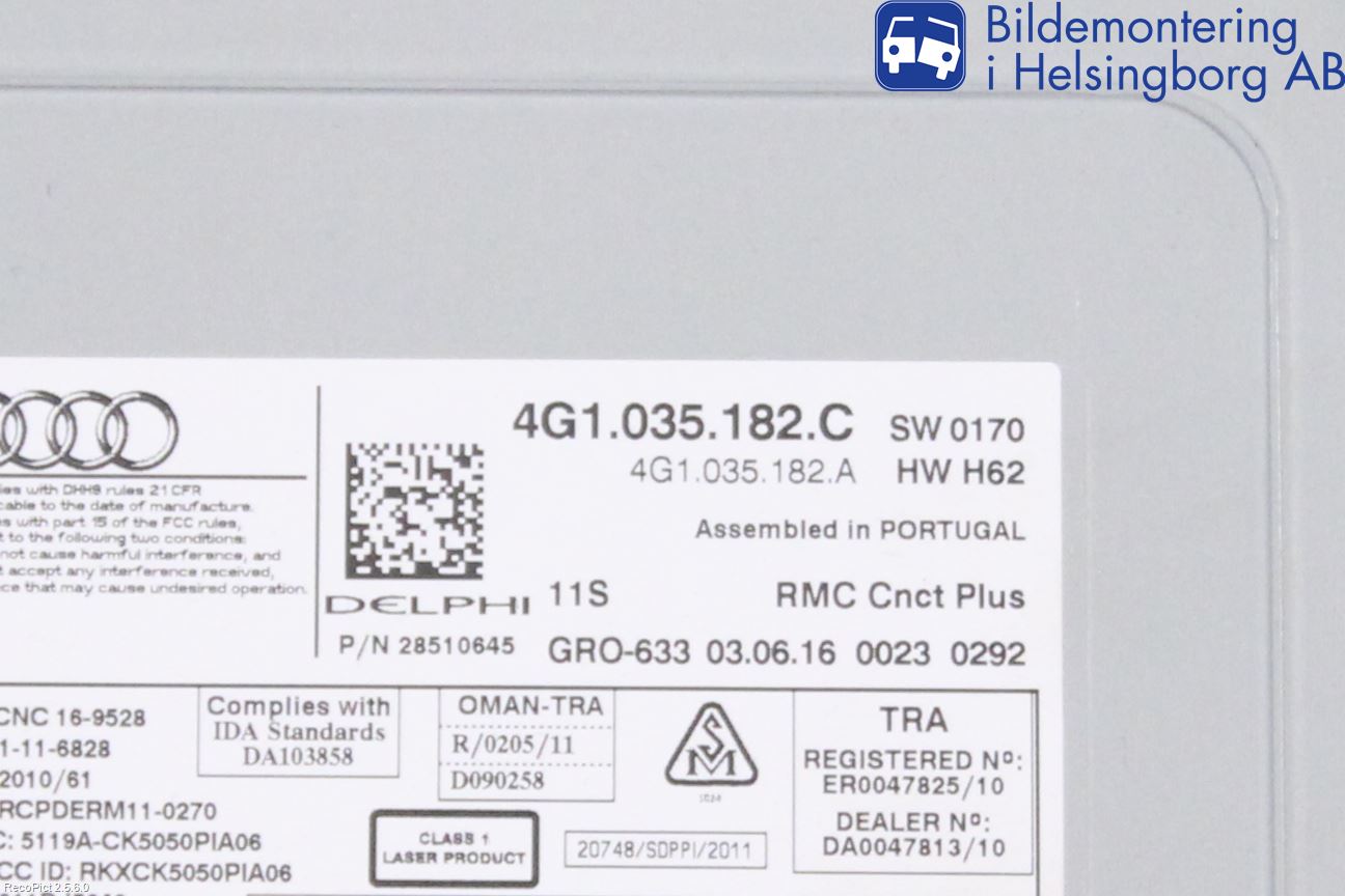 Audi A6 ALLROAD 12-18 Cd Radio - Multimediapanel