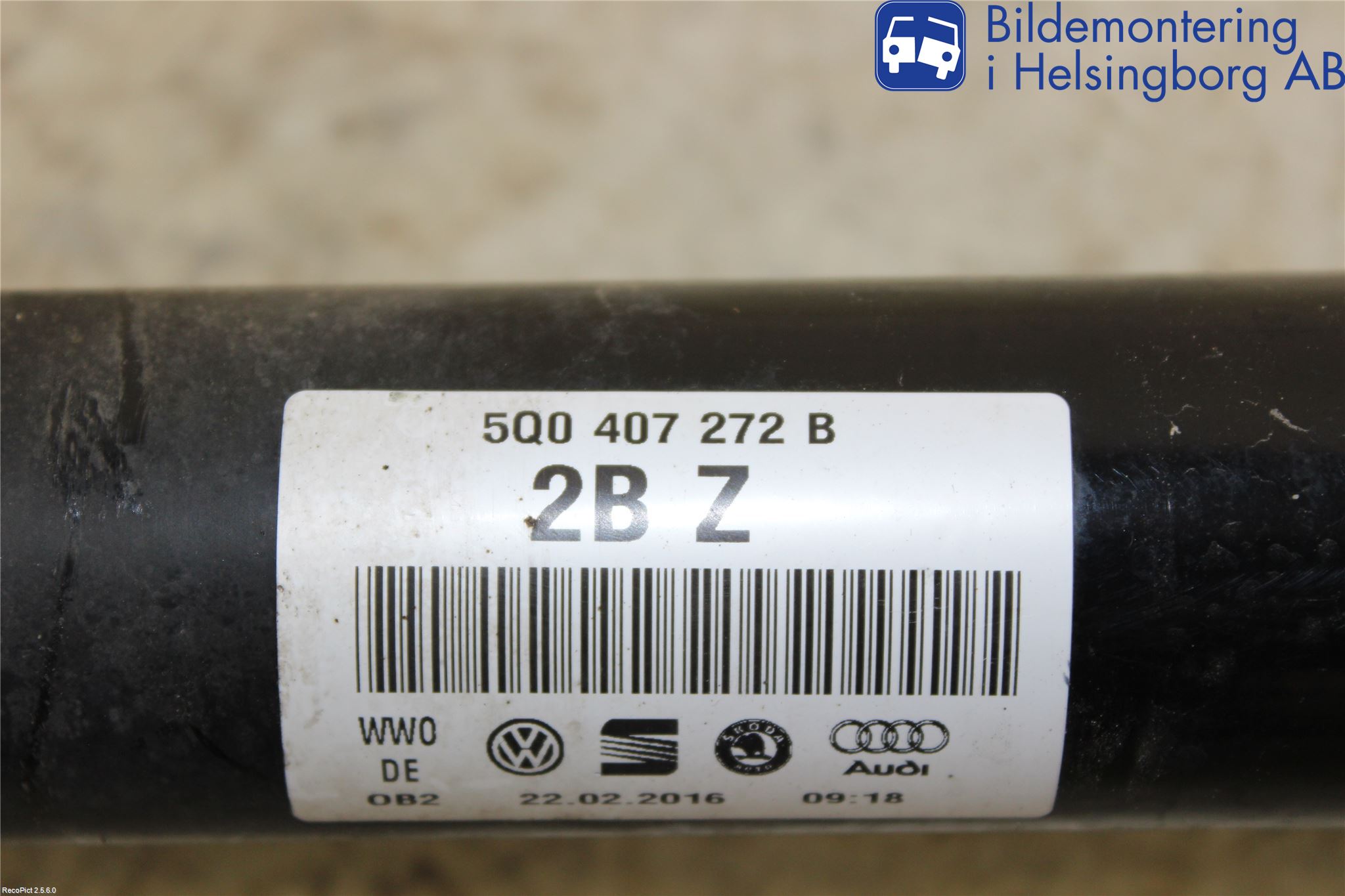 Audi A3/S3 8V 13-20 Drivaxel Fram Höger