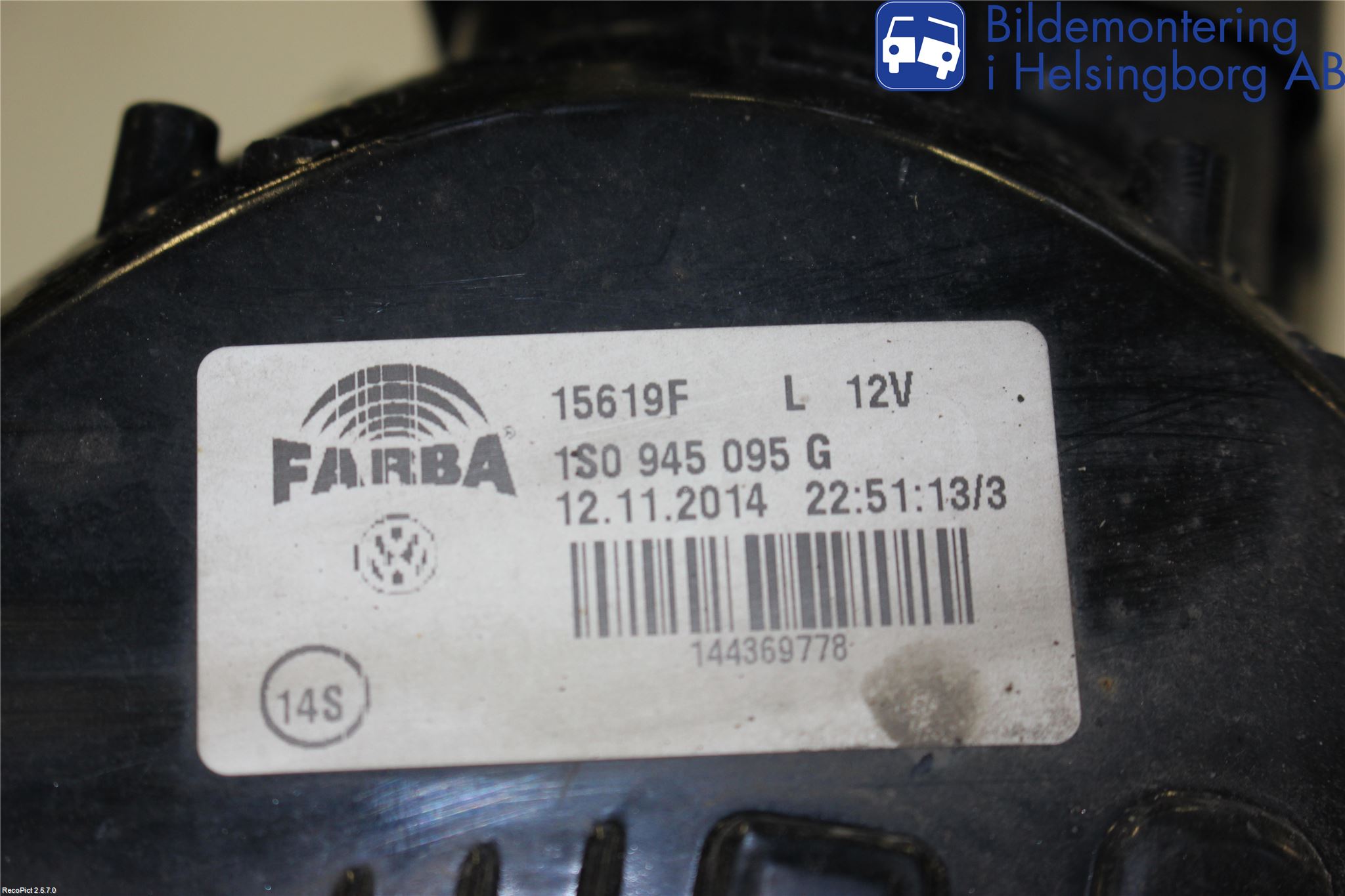 Volkswagen VW UP! / E-UP! Bakljus Vänster