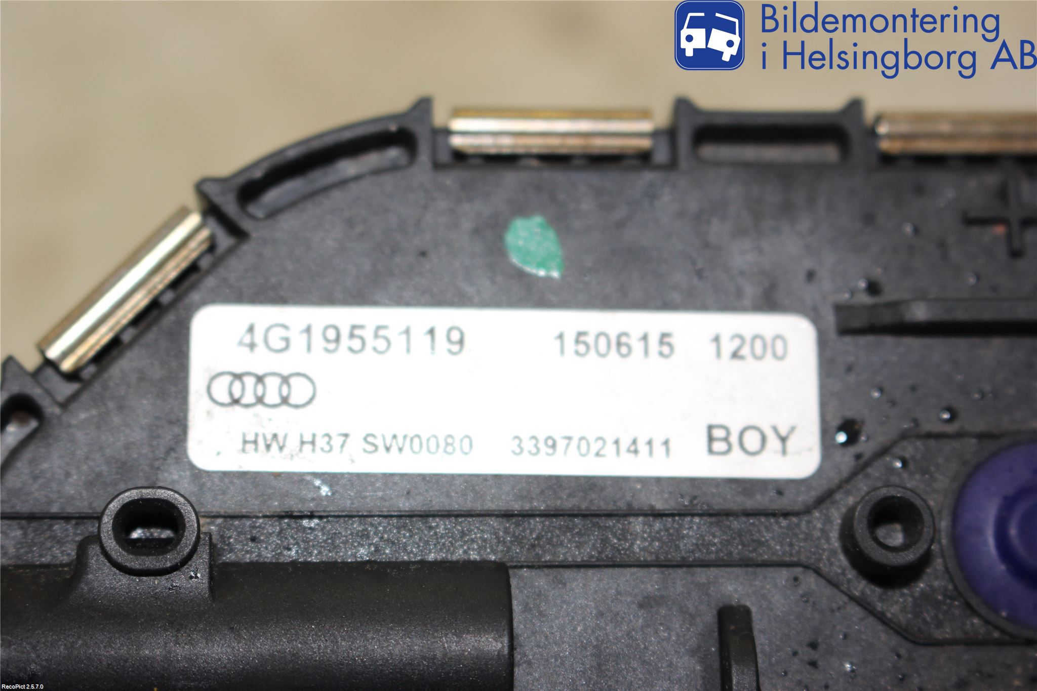 Audi A6/S6 4G 11-18 Torkarmotor Vindruta