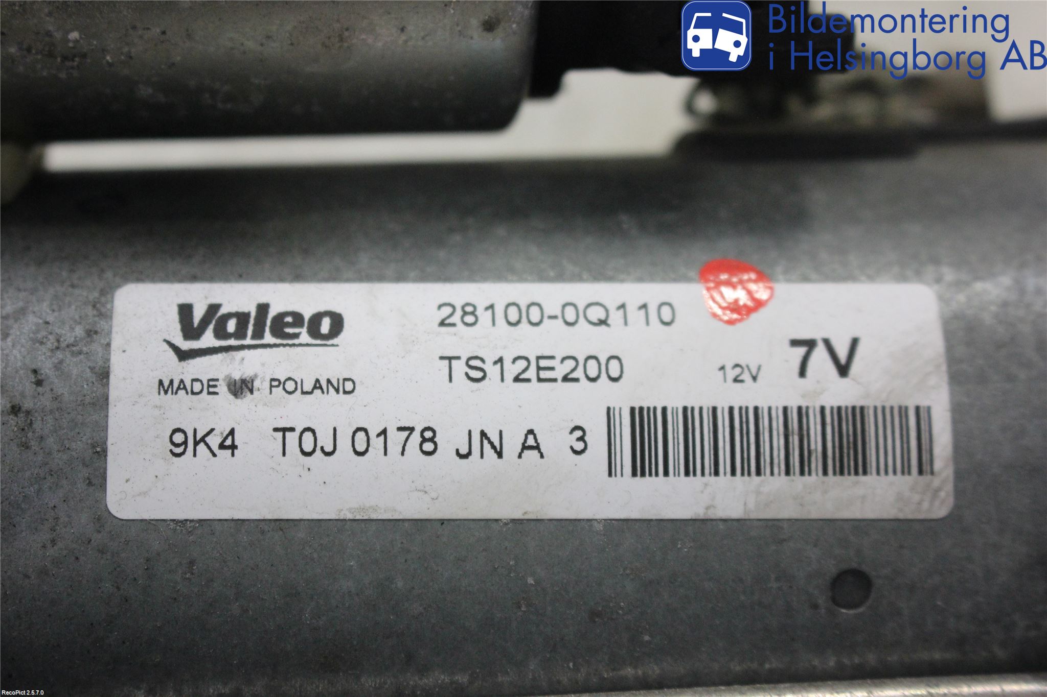 Peugeot 108 15-22 Startmotor