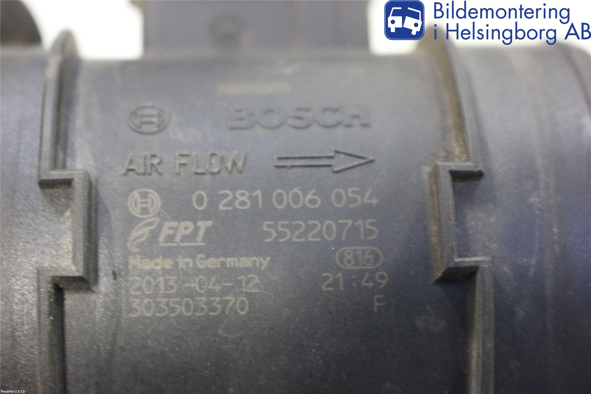 Fiat FIORINO Injluftmassamätare