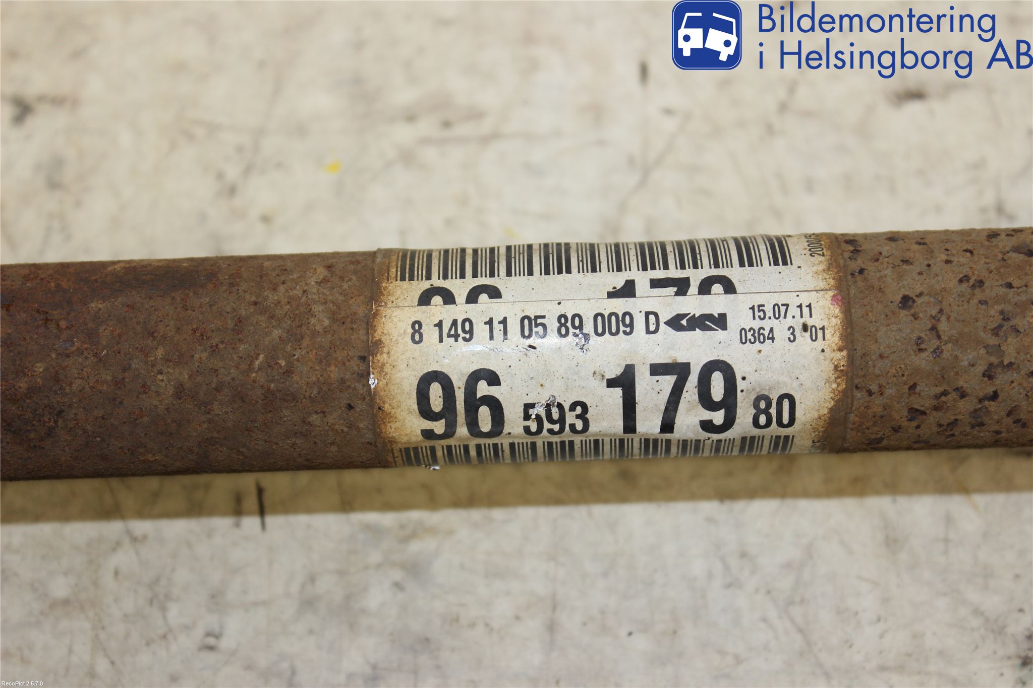 Peugeot 207 Drivaxel Fram Höger