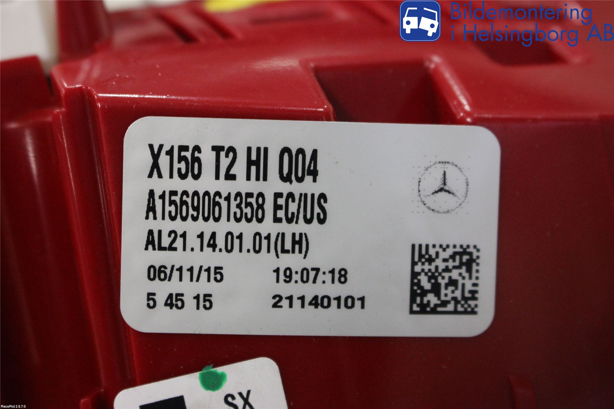 Mercedes-Benz MB GLA-KLASS (X156) 13-20 Bakljus Lucka Vä