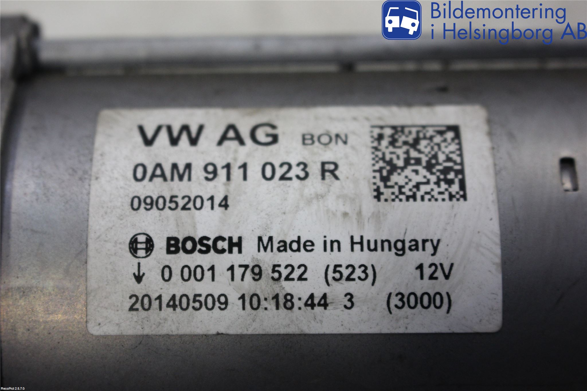 Audi A3/S3 8V 13-20 Startmotor