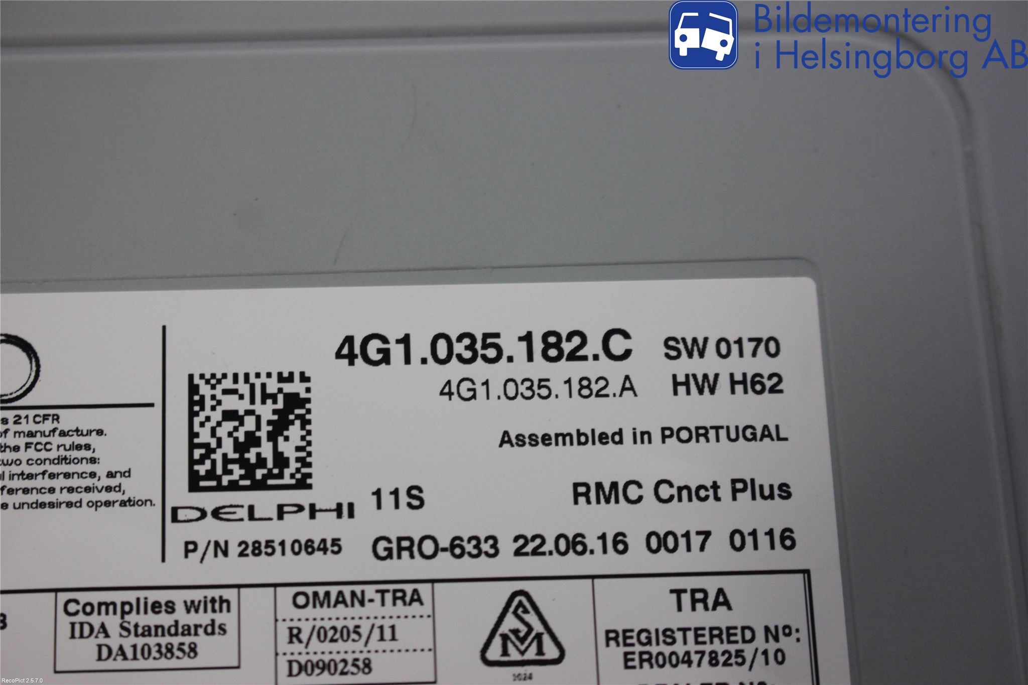 Audi A6/S6 4G 11-18 Cd Radio - Multimediapanel