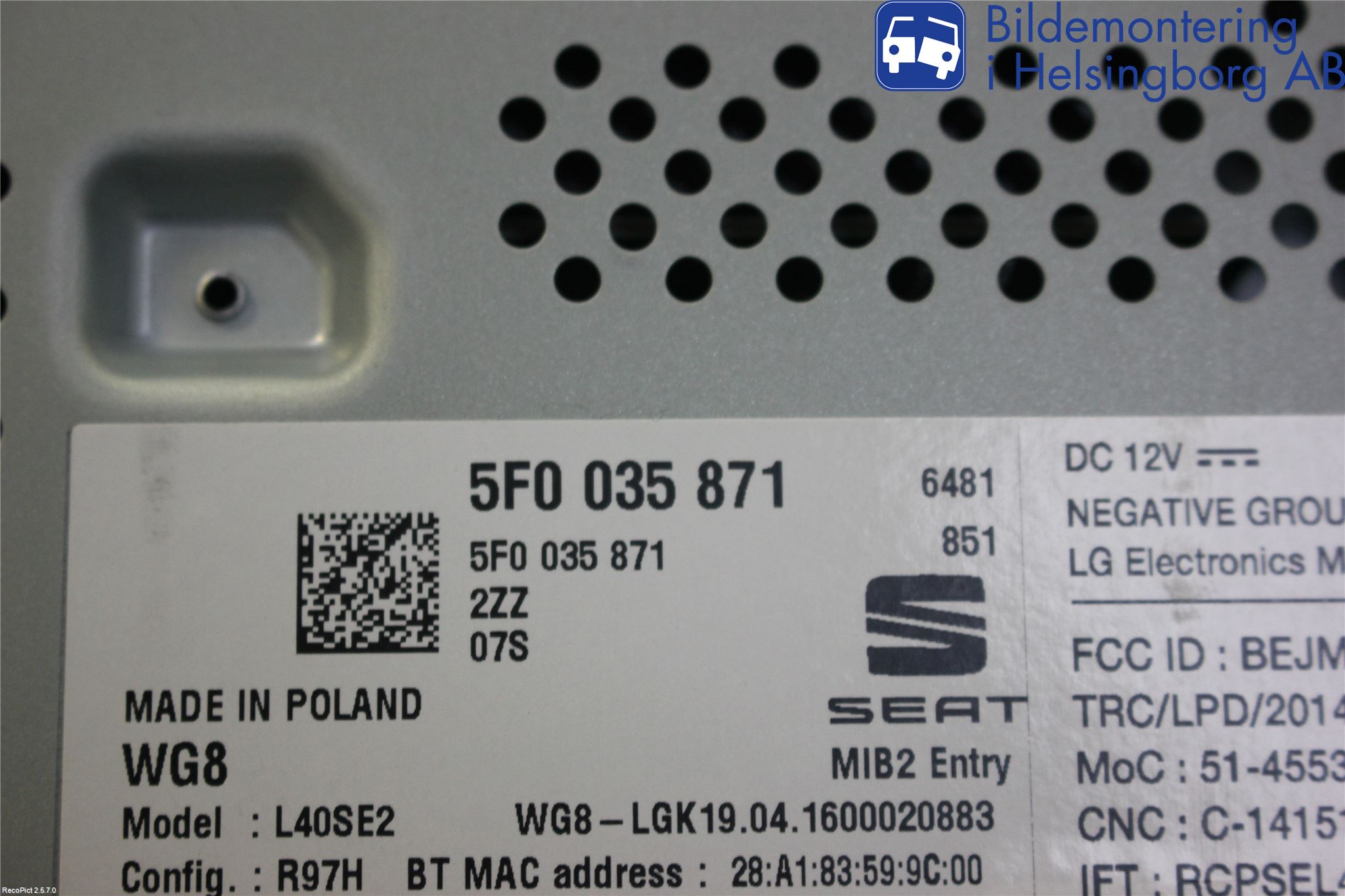 Seat LEON 13-20 Cd Radio - Multimediapanel