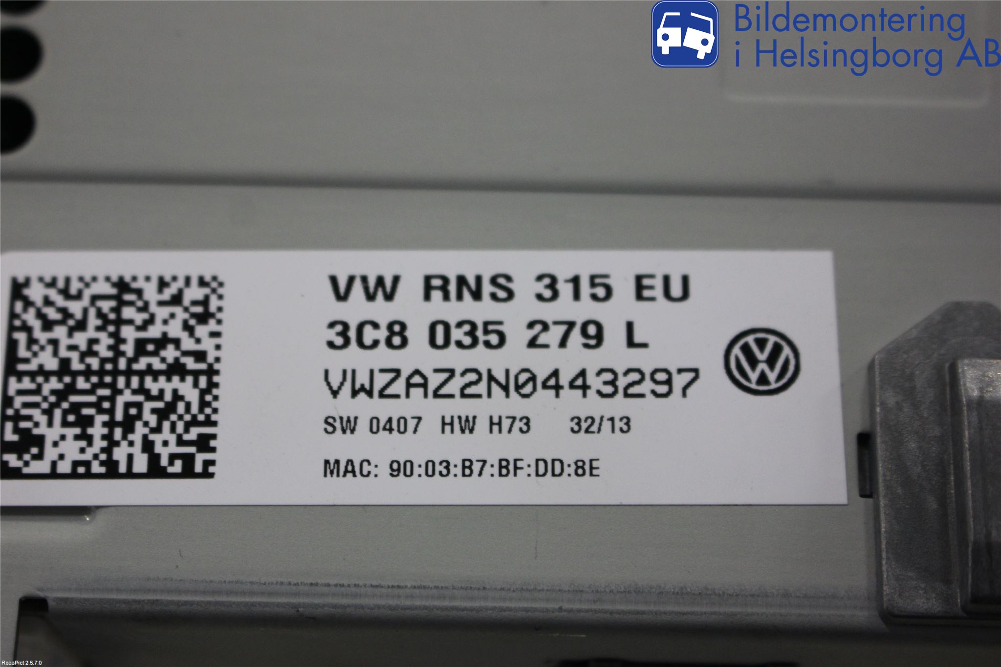 Volkswagen VW TOURAN 10-15 Cd Radio - Multimediapanel