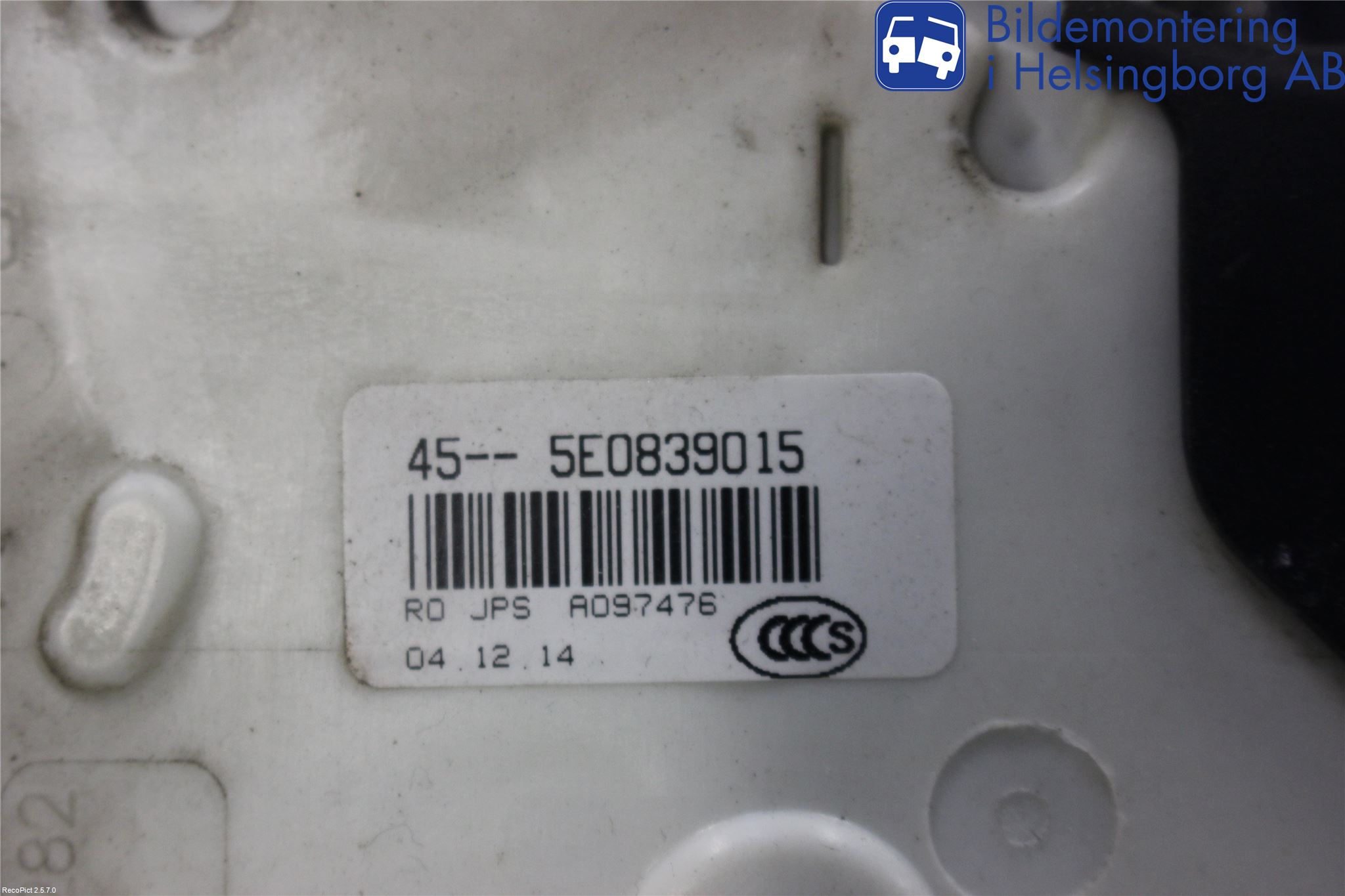 Volkswagen VW PASSAT 15-19 Centrallåsmotor Vänster