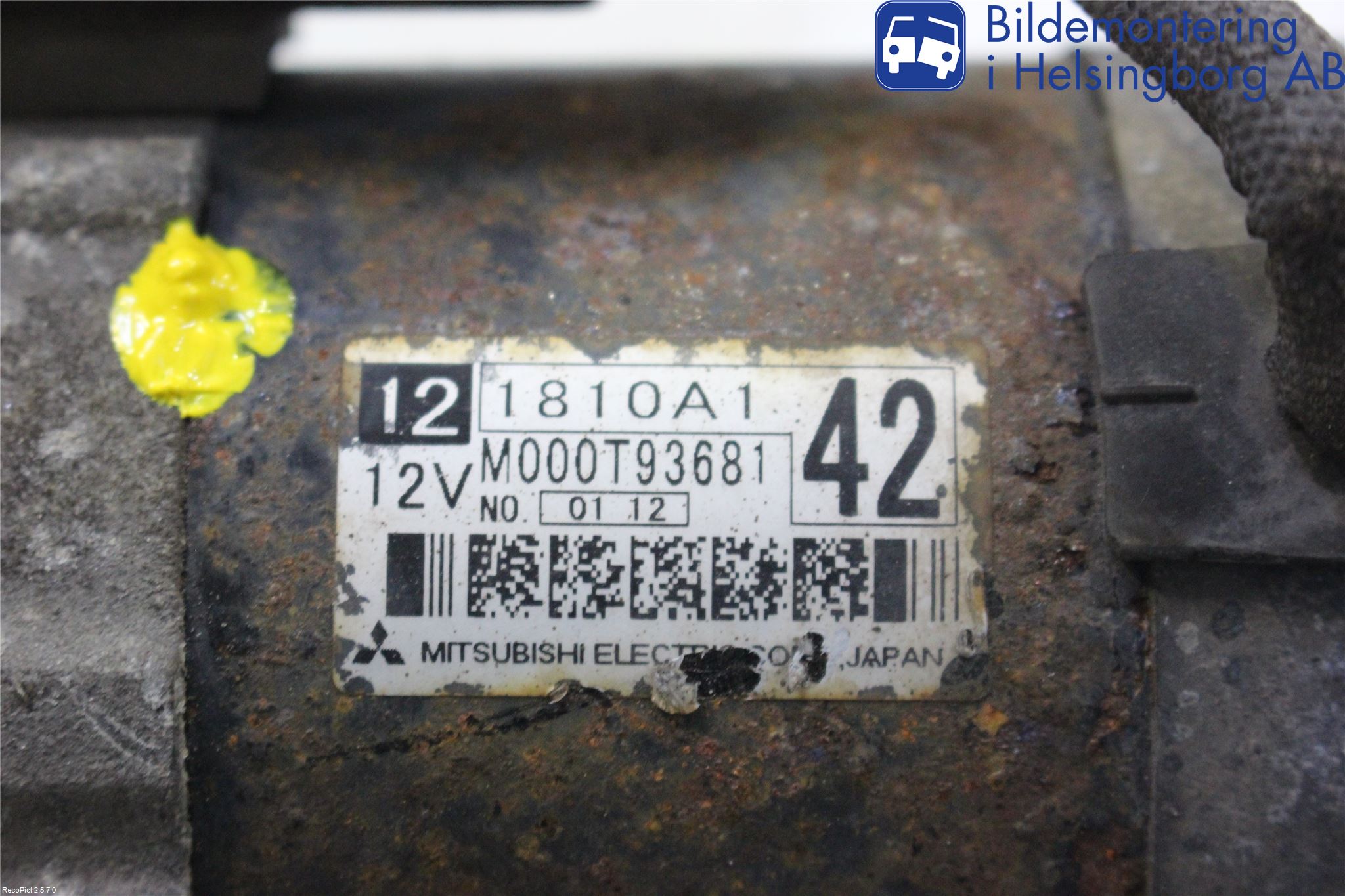 Mitsubishi COLT 09-13 Startmotor