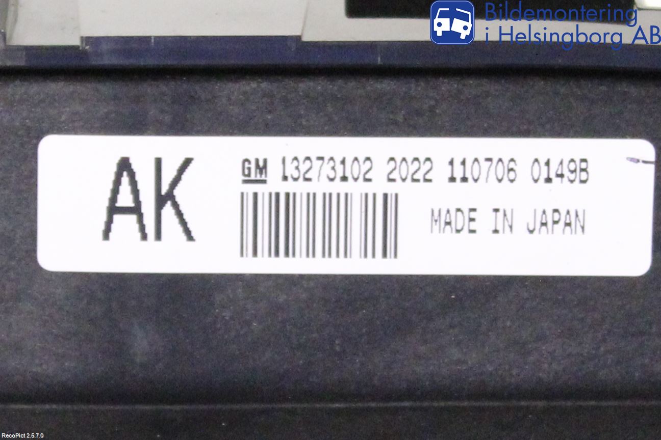 Opel INSIGNIA 09-16 Ac Styrenhet Ac Manöveren