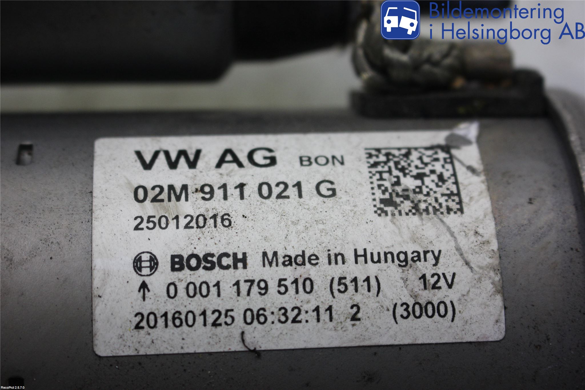 Volkswagen VW UP! / E-UP! Startmotor