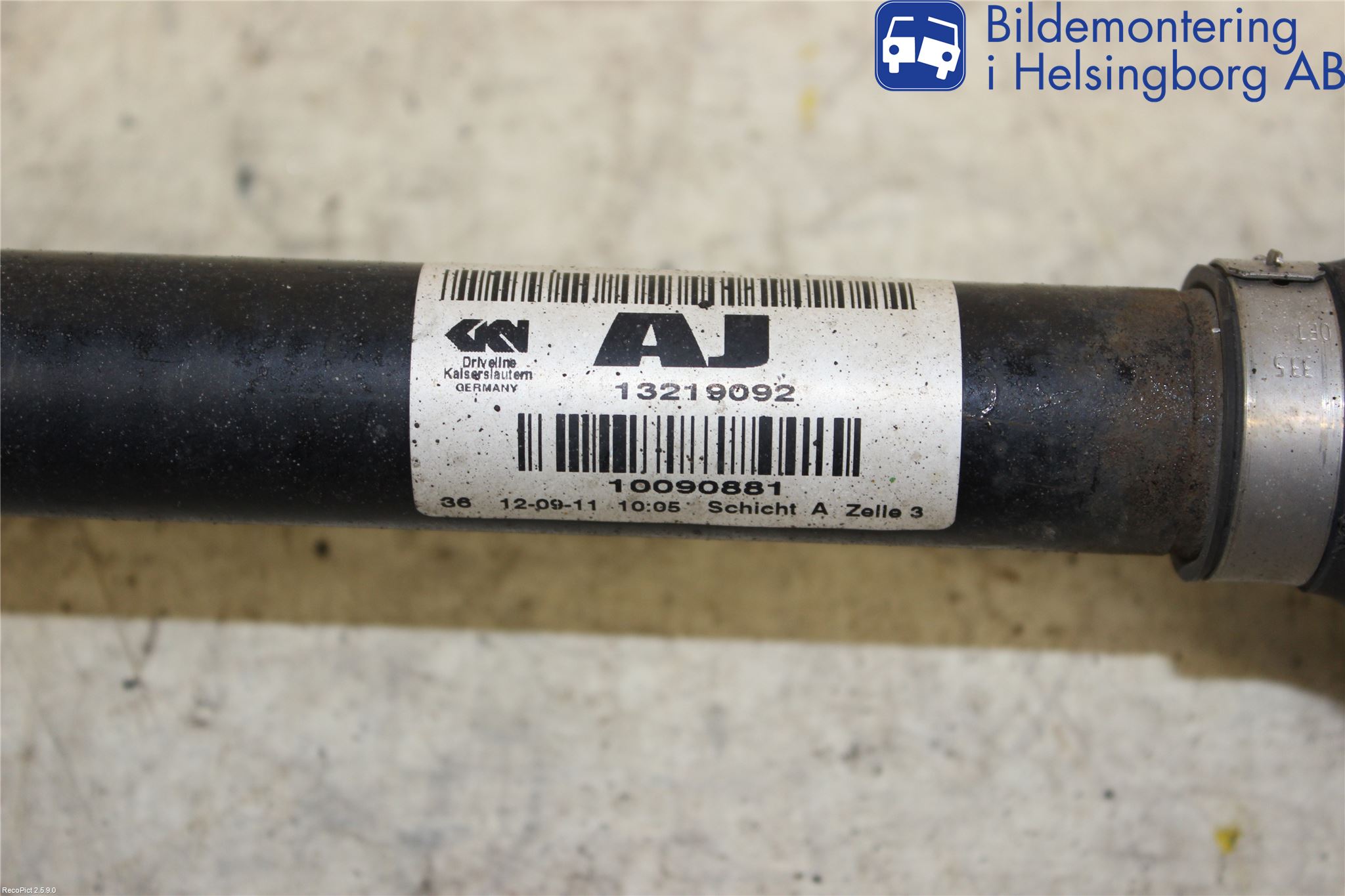 Opel INSIGNIA 09-16 Drivaxel Fram Vänster