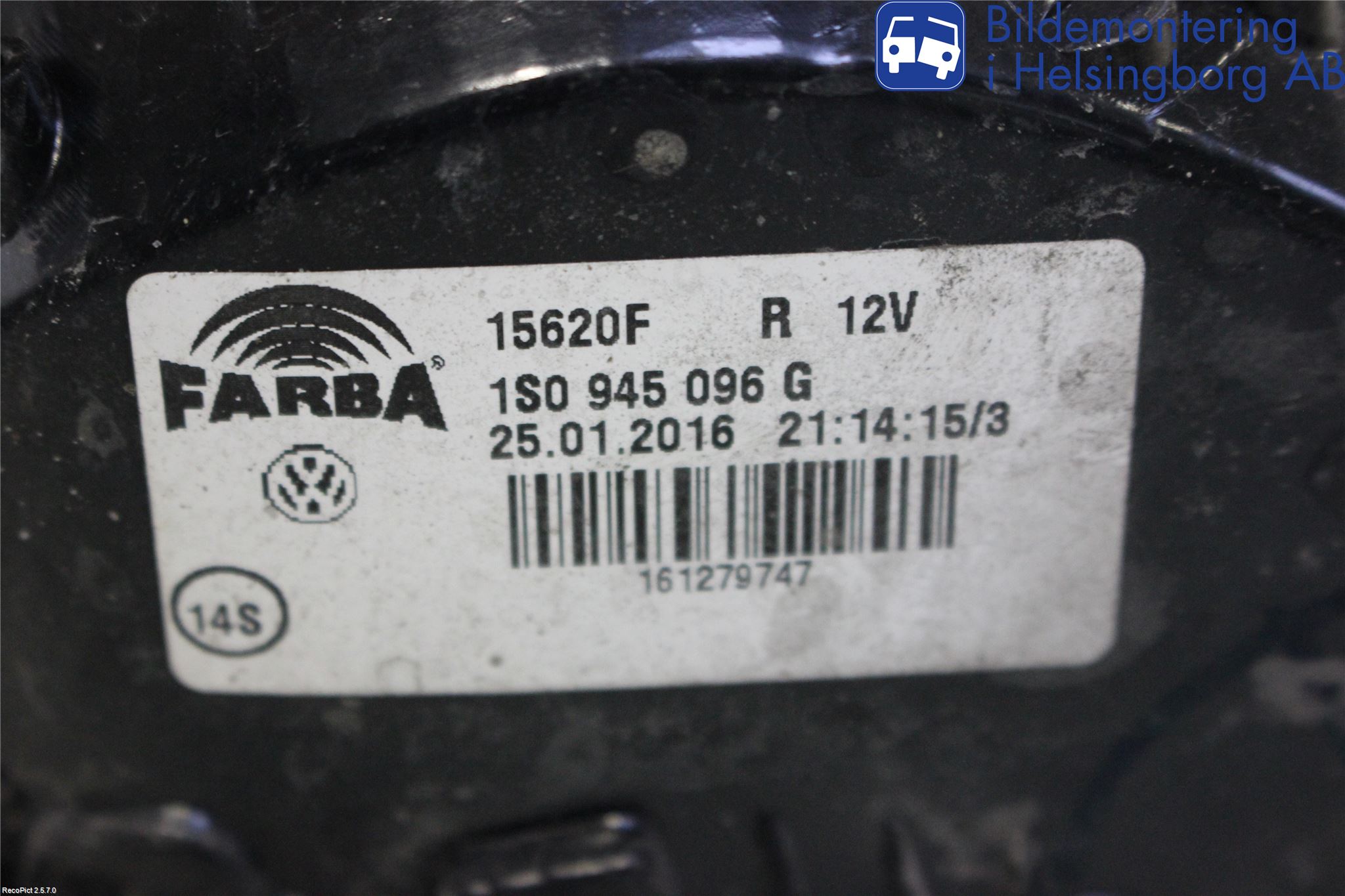 Volkswagen VW UP! / E-UP! Bakljus Höger