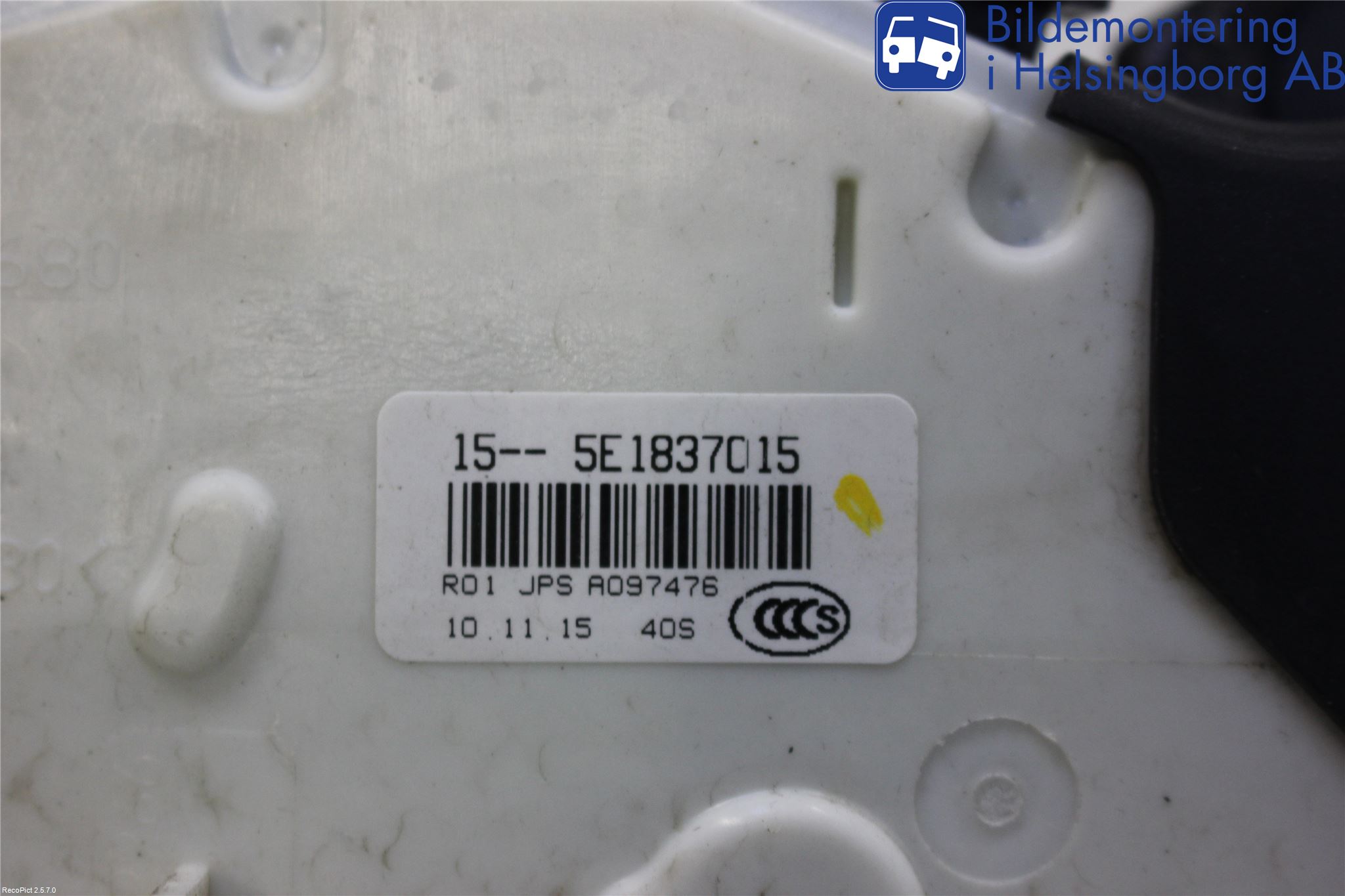 Volkswagen VW PASSAT 15-19 Centrallåsmotor Vänster