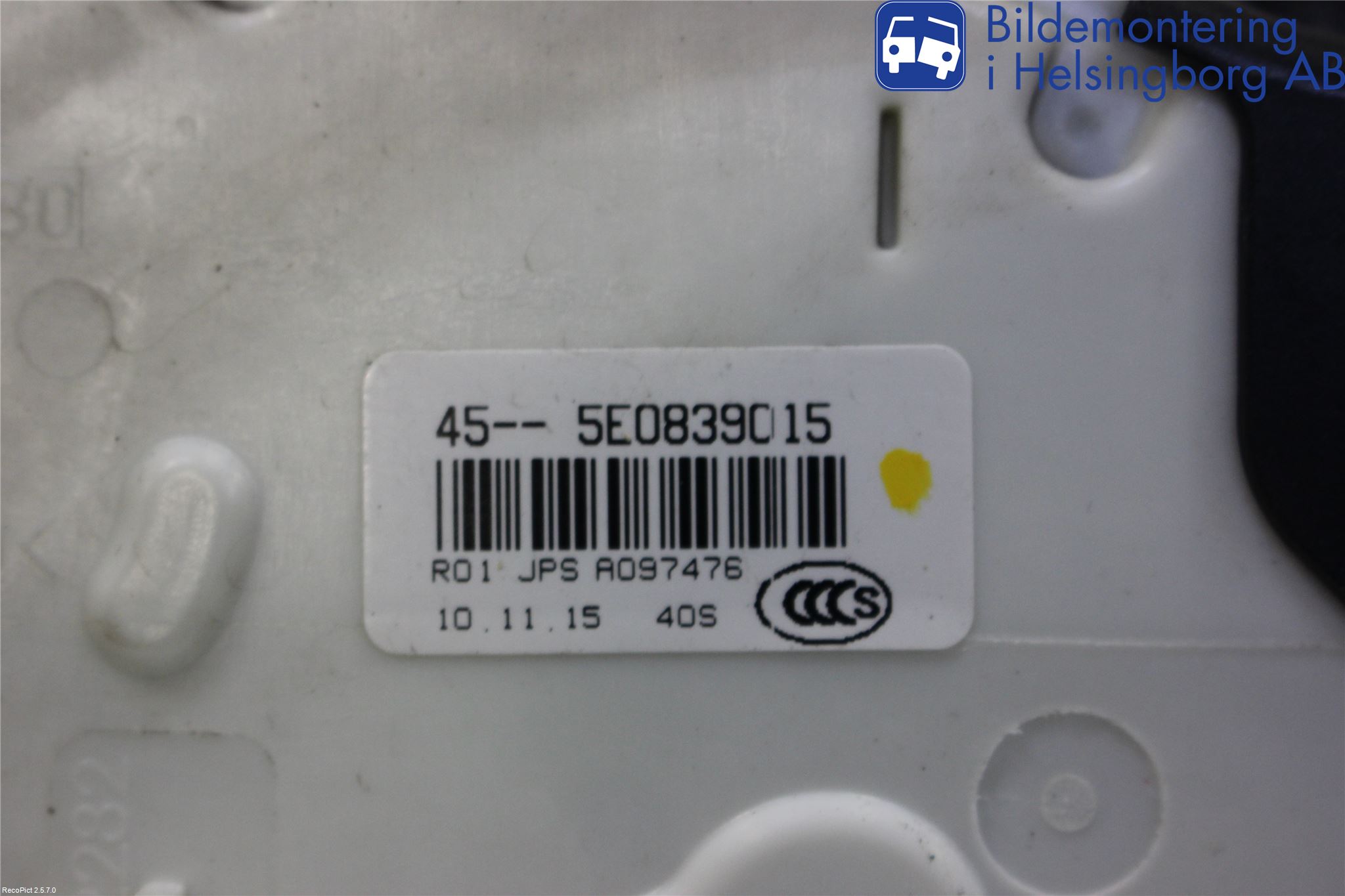 Volkswagen VW PASSAT 15-19 Centrallåsmotor Vänster