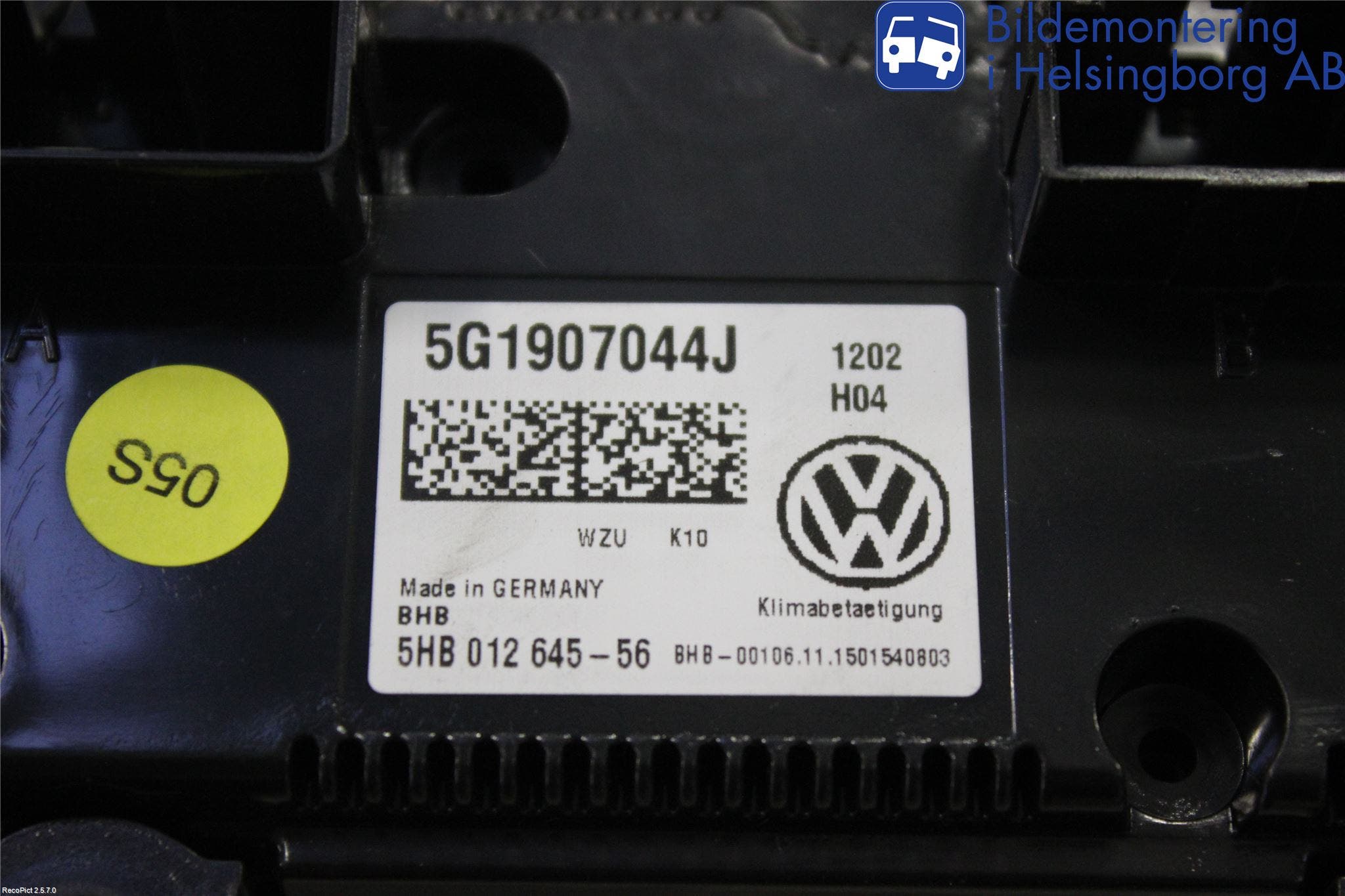 Volkswagen VW PASSAT 15-19 Ac Styrenhet Ac Manöveren