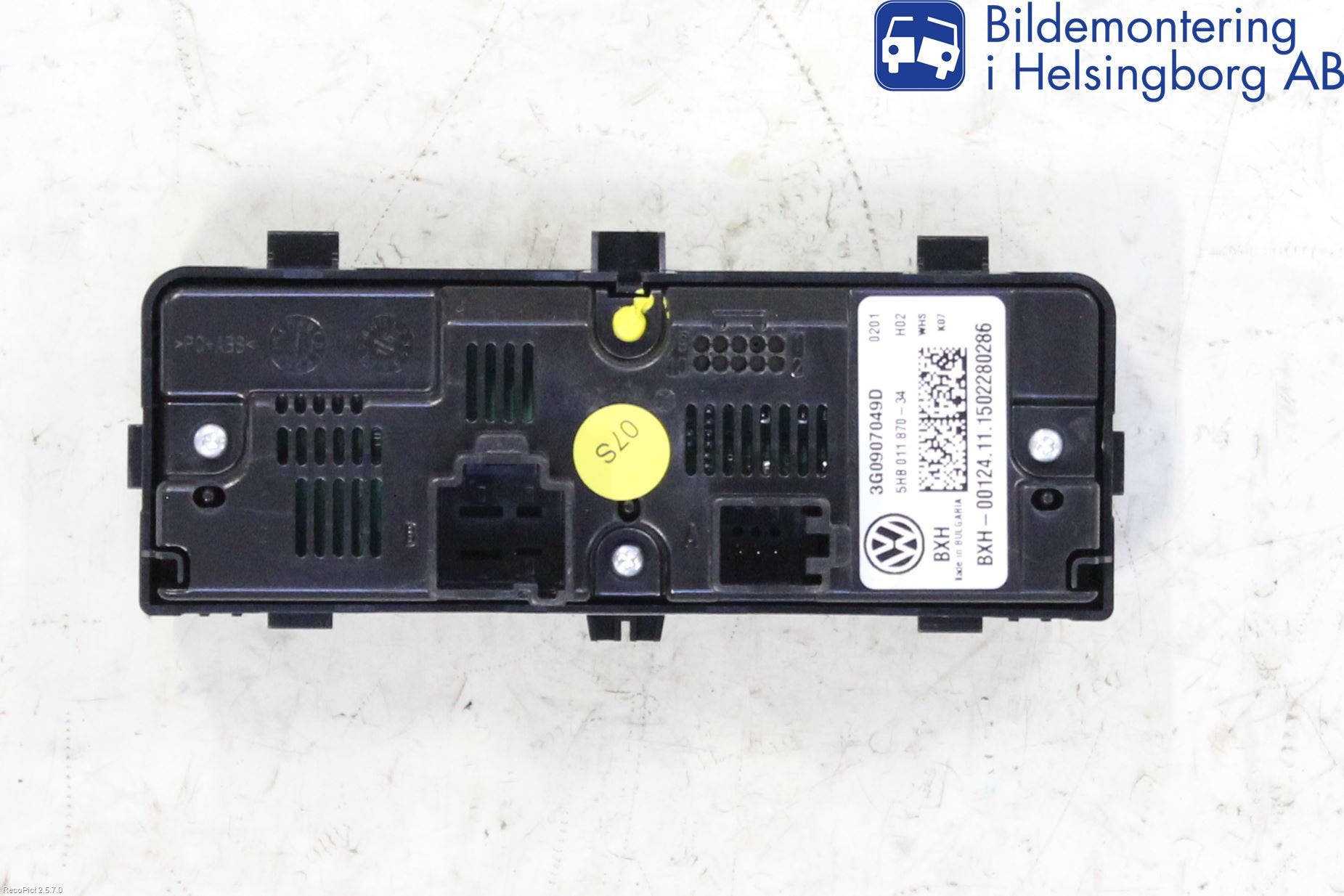 Volkswagen VW PASSAT 15-19 Ac Styrenhet Ac Manöveren
