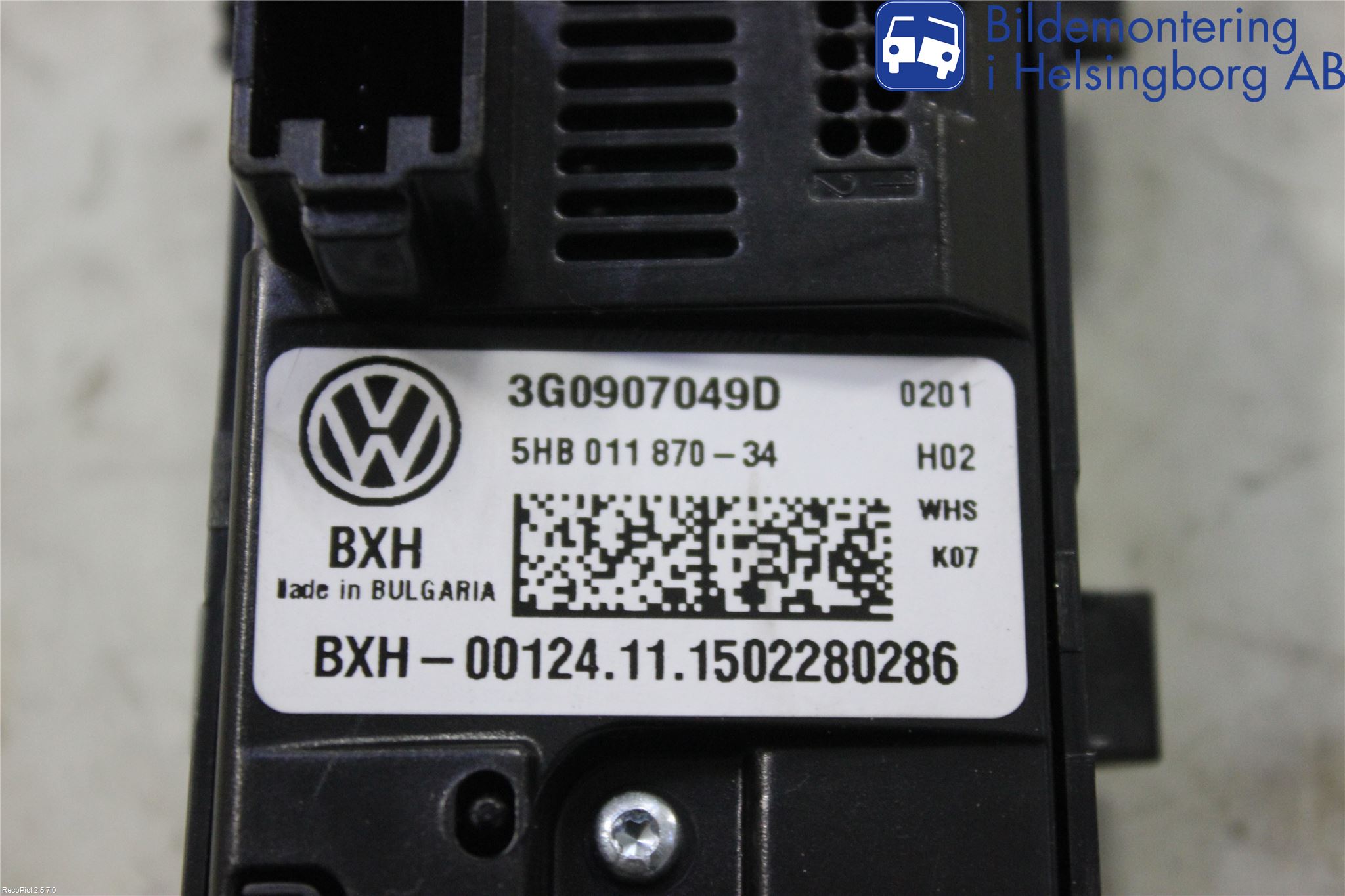 Volkswagen VW PASSAT 15-19 Ac Styrenhet Ac Manöveren