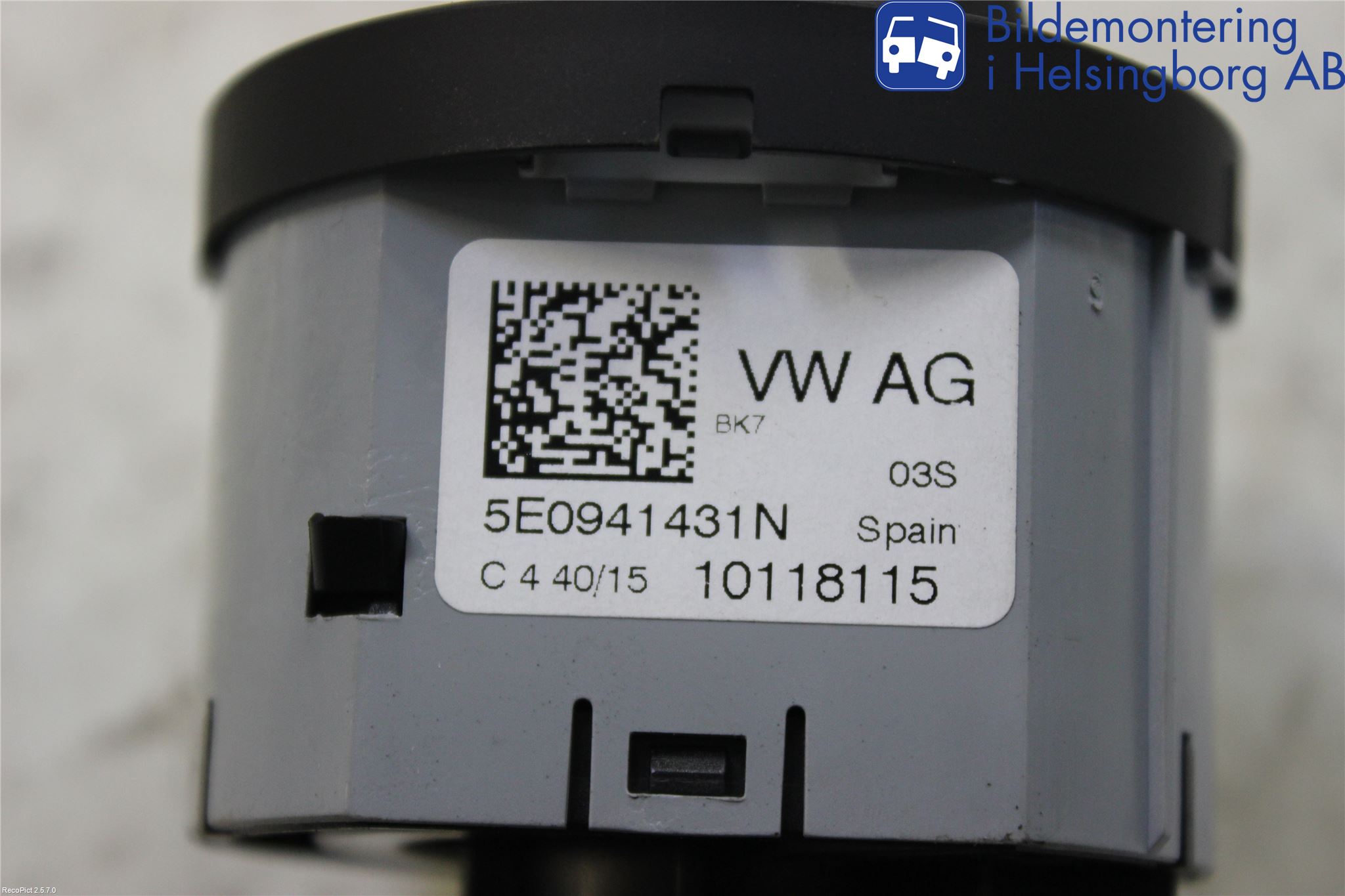 Skoda RAPID Strömställare Ljus