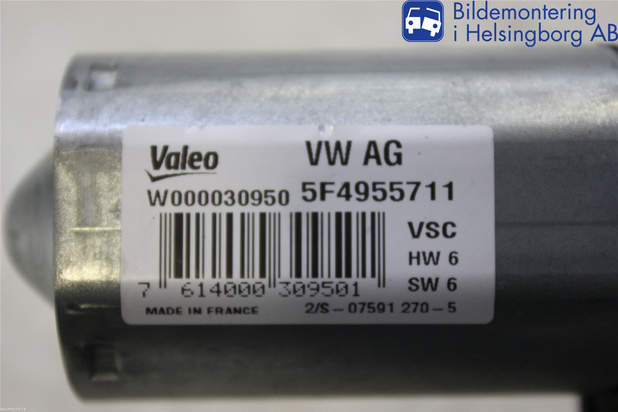 Skoda RAPID Torkarmotor Baklucka