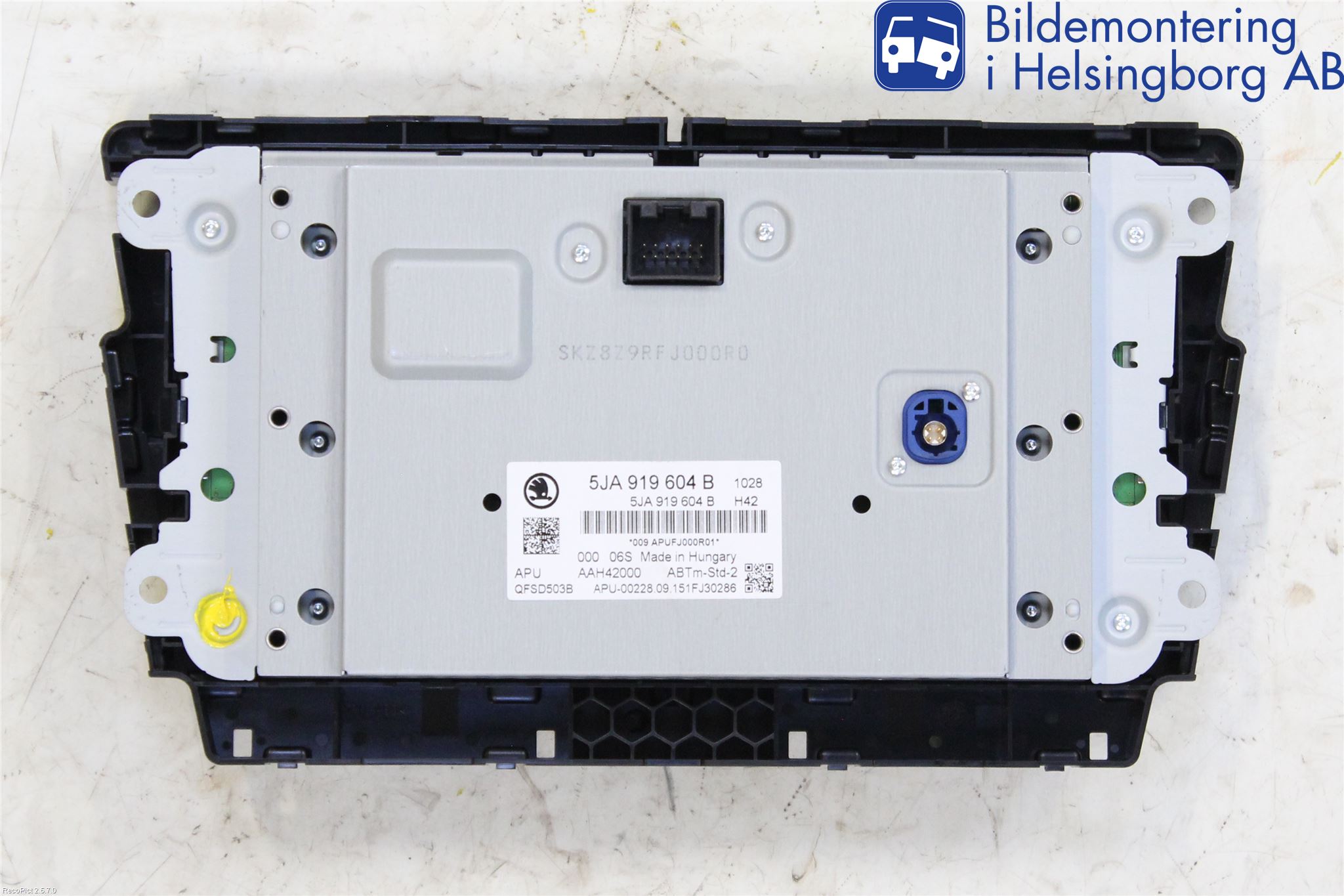 Skoda RAPID Kontrolldisplay