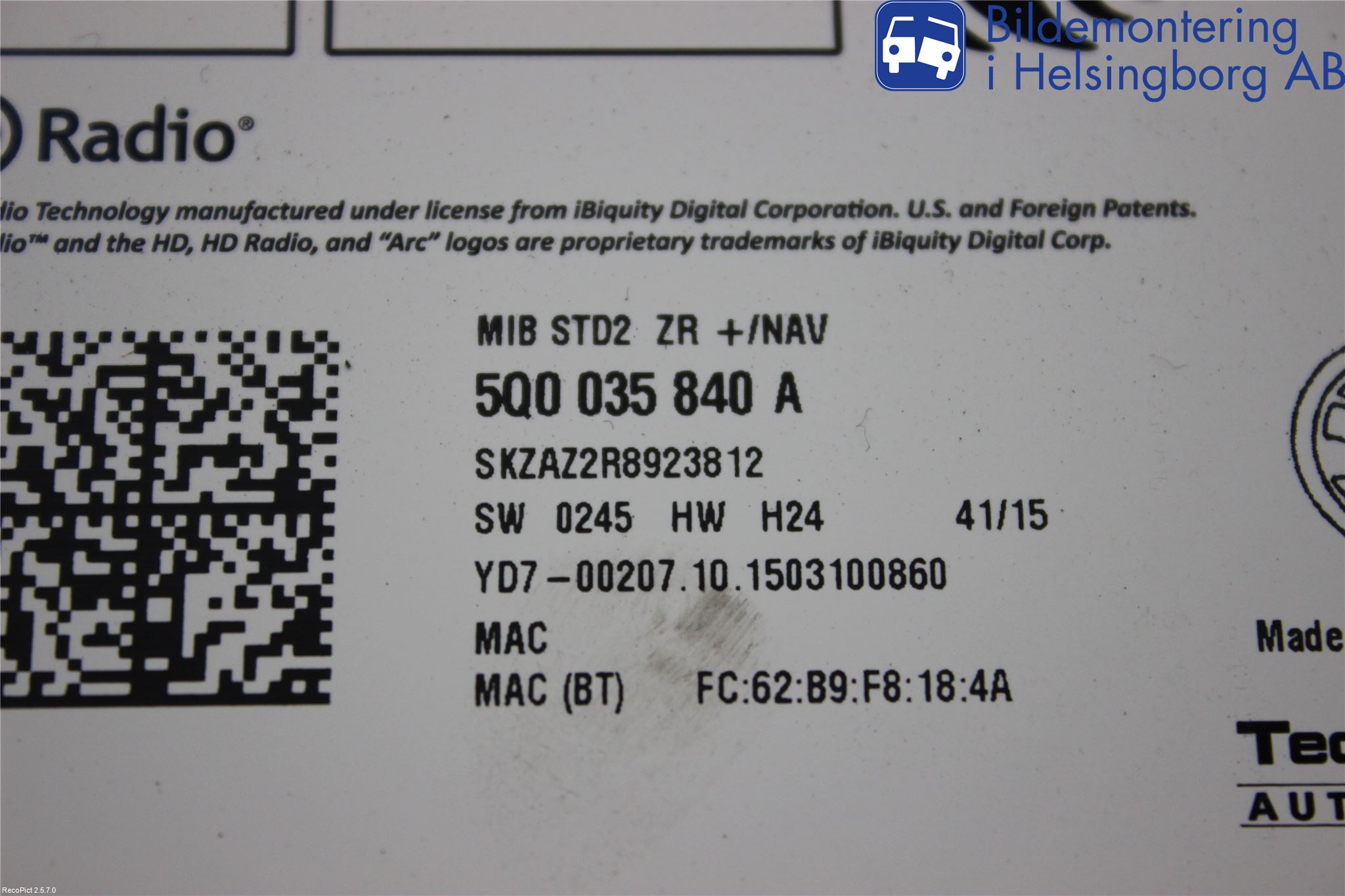 Skoda RAPID Cd Radio - Multimediapanel