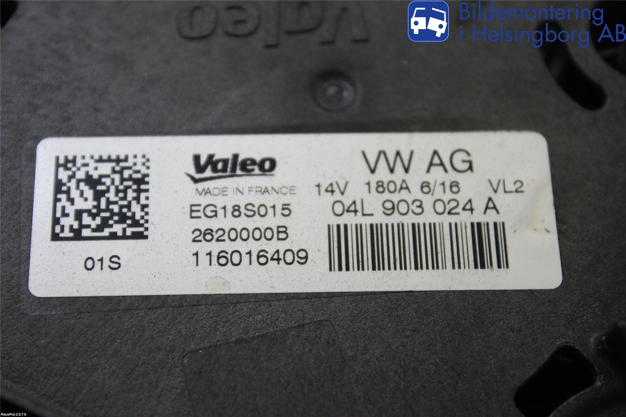 Audi A4/S4 B9 16-19 Generator