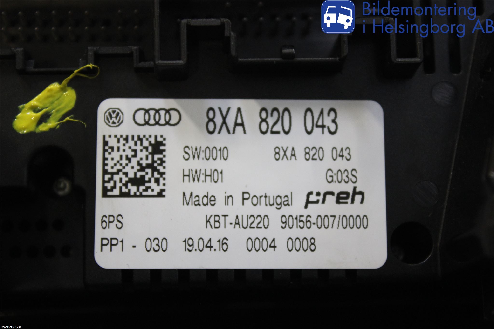 Audi A1/S1 11-18 Ac Styrenhet Ac Manöveren