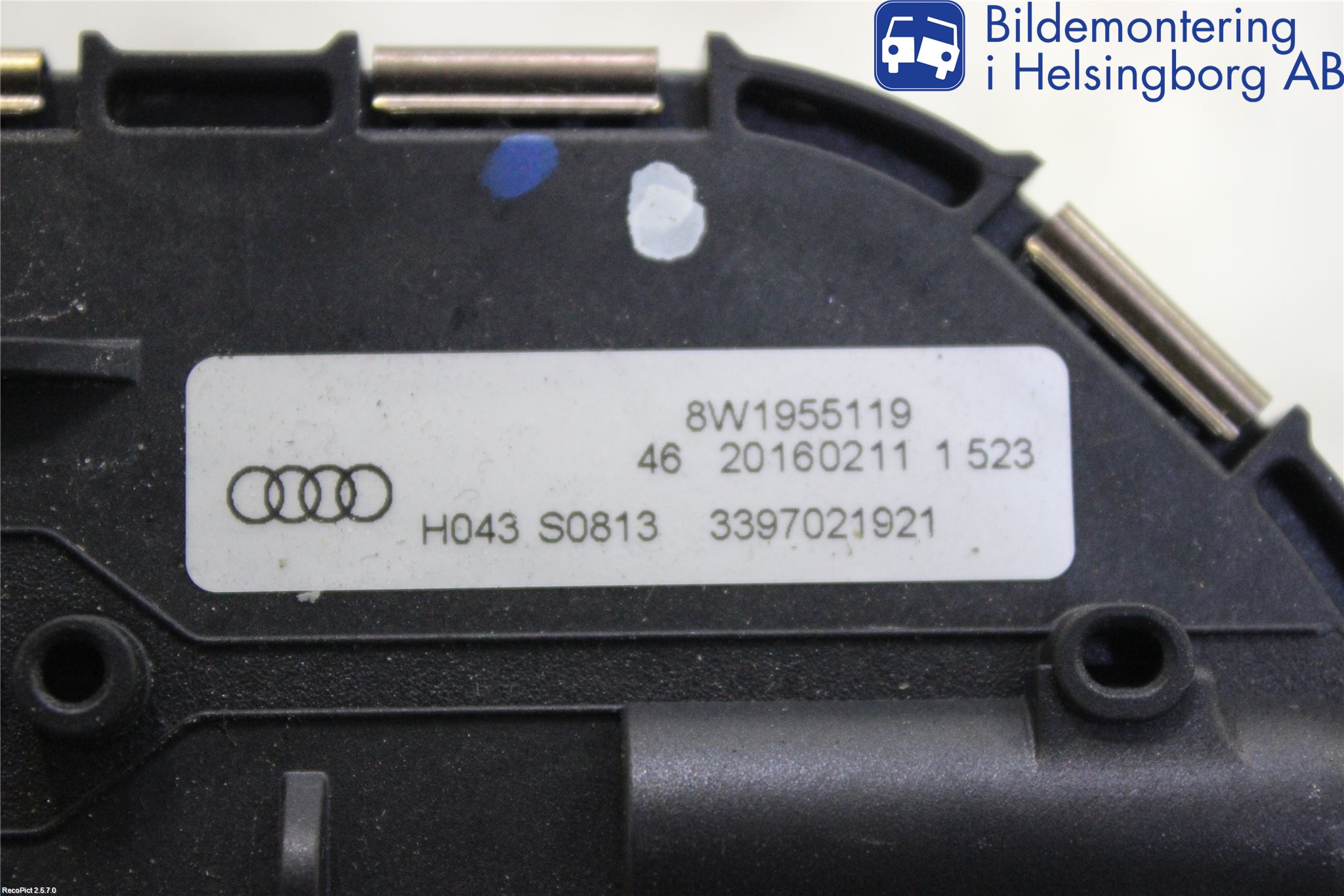 Audi A4/S4 B9 16-19 Torkarmotor Vindruta