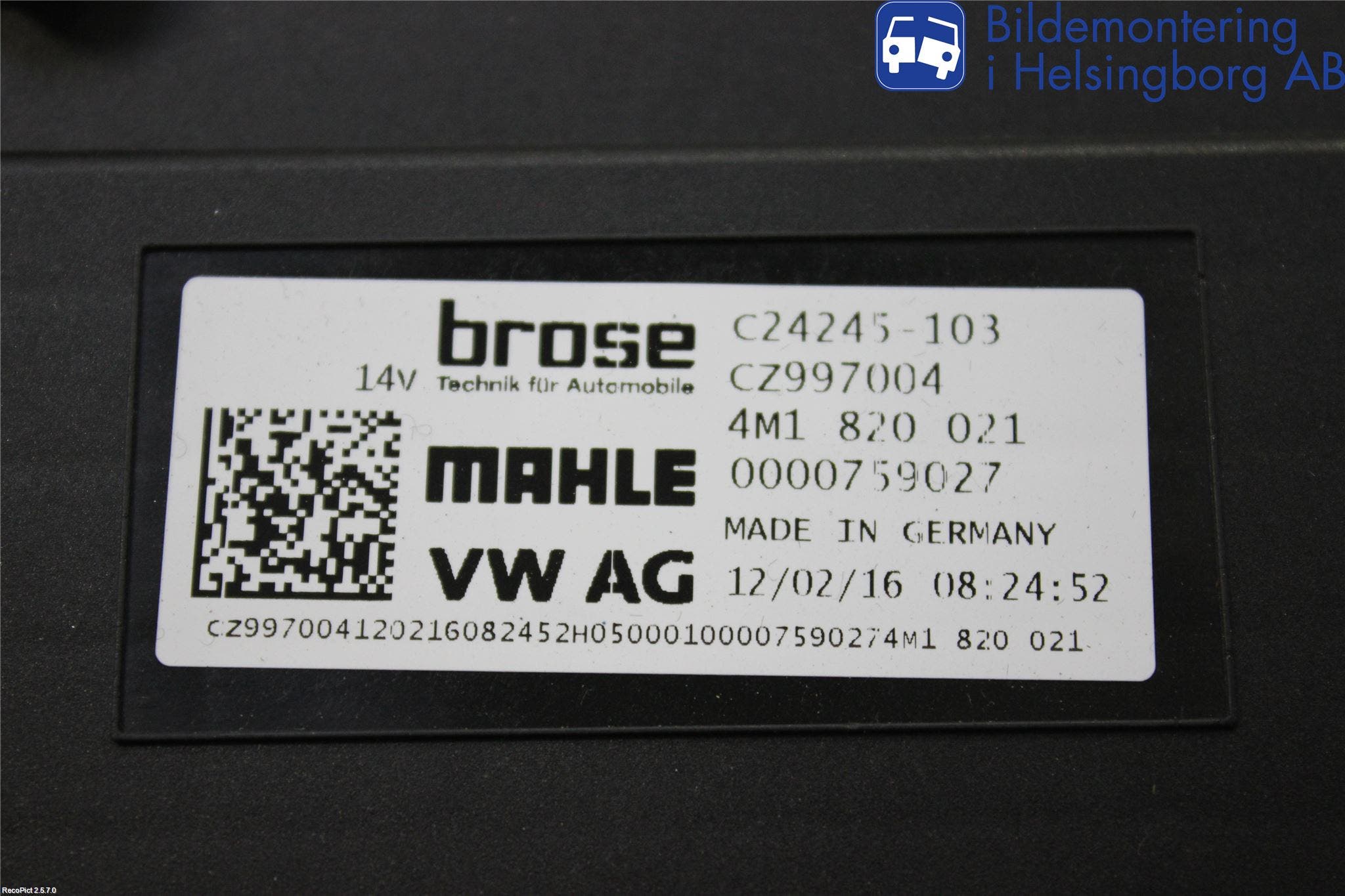 Audi A4/S4 B9 16-19 Värmefläkt