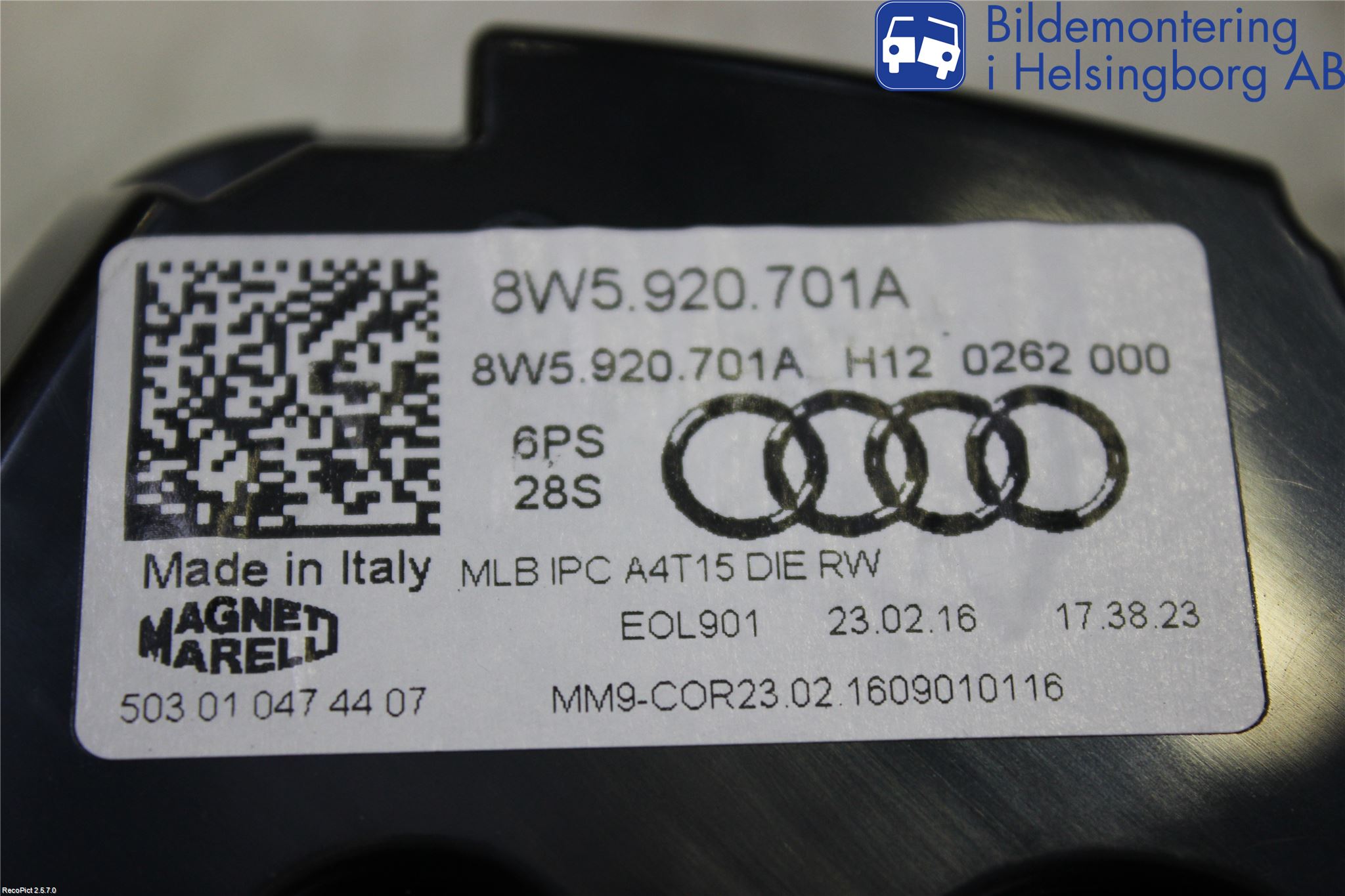 Audi A4/S4 B9 16-19 Instrument Komb