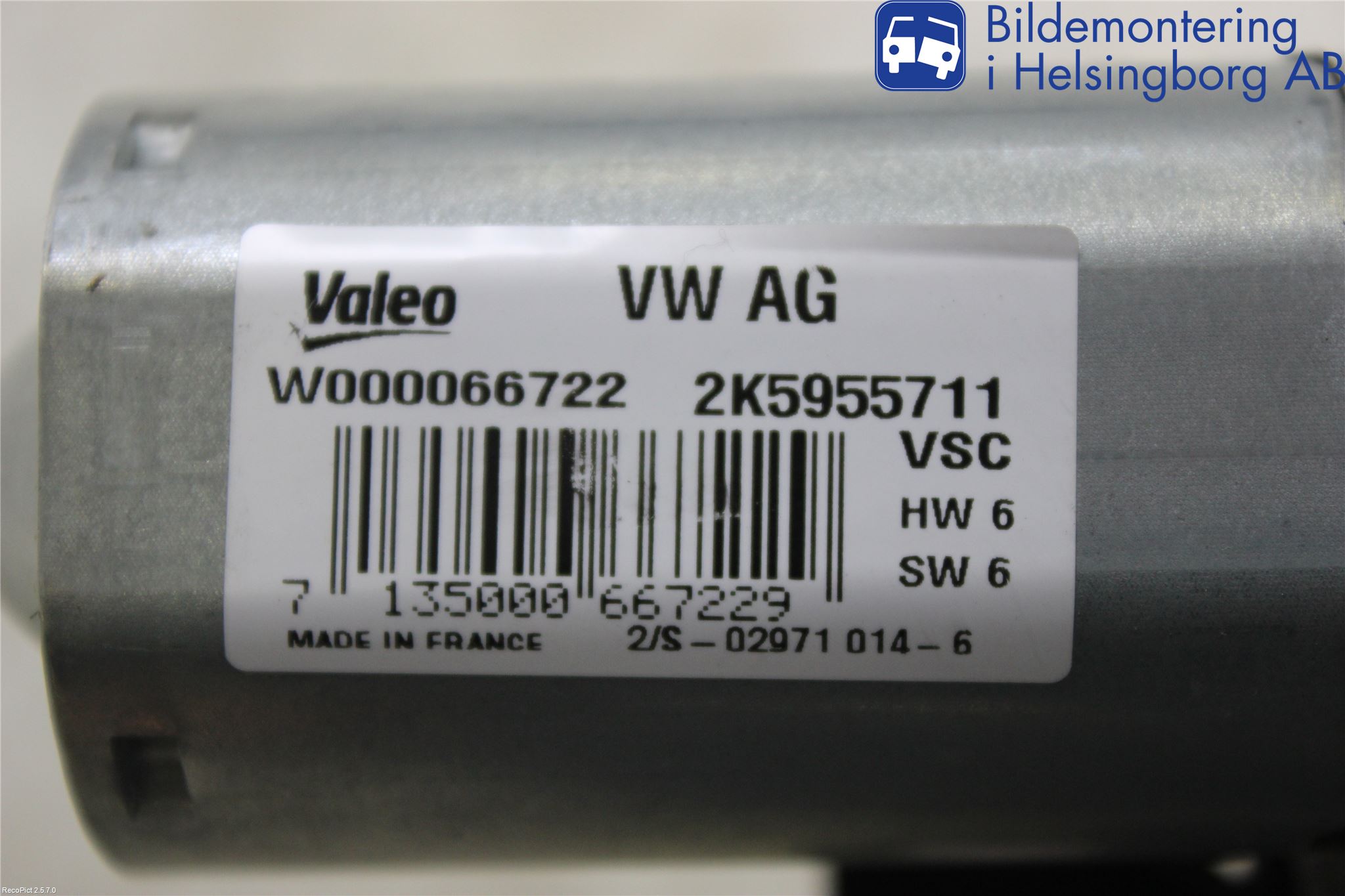 Volkswagen VW CADDY 11-15 Torkarmotor Baklucka