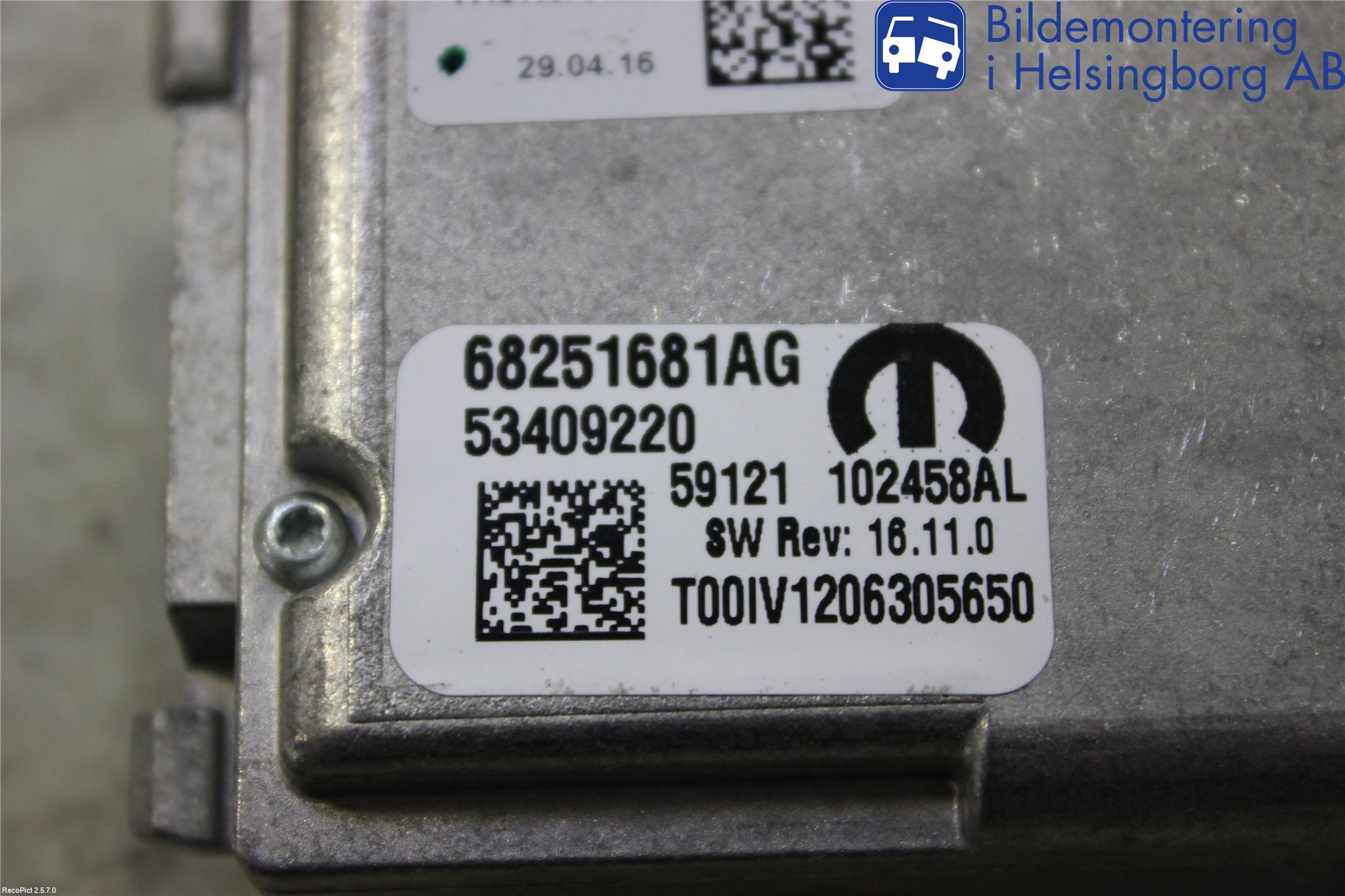 Jeep GRAND CHEROKEE 10-20 Sensor Aktivt Kollisionsskydd
