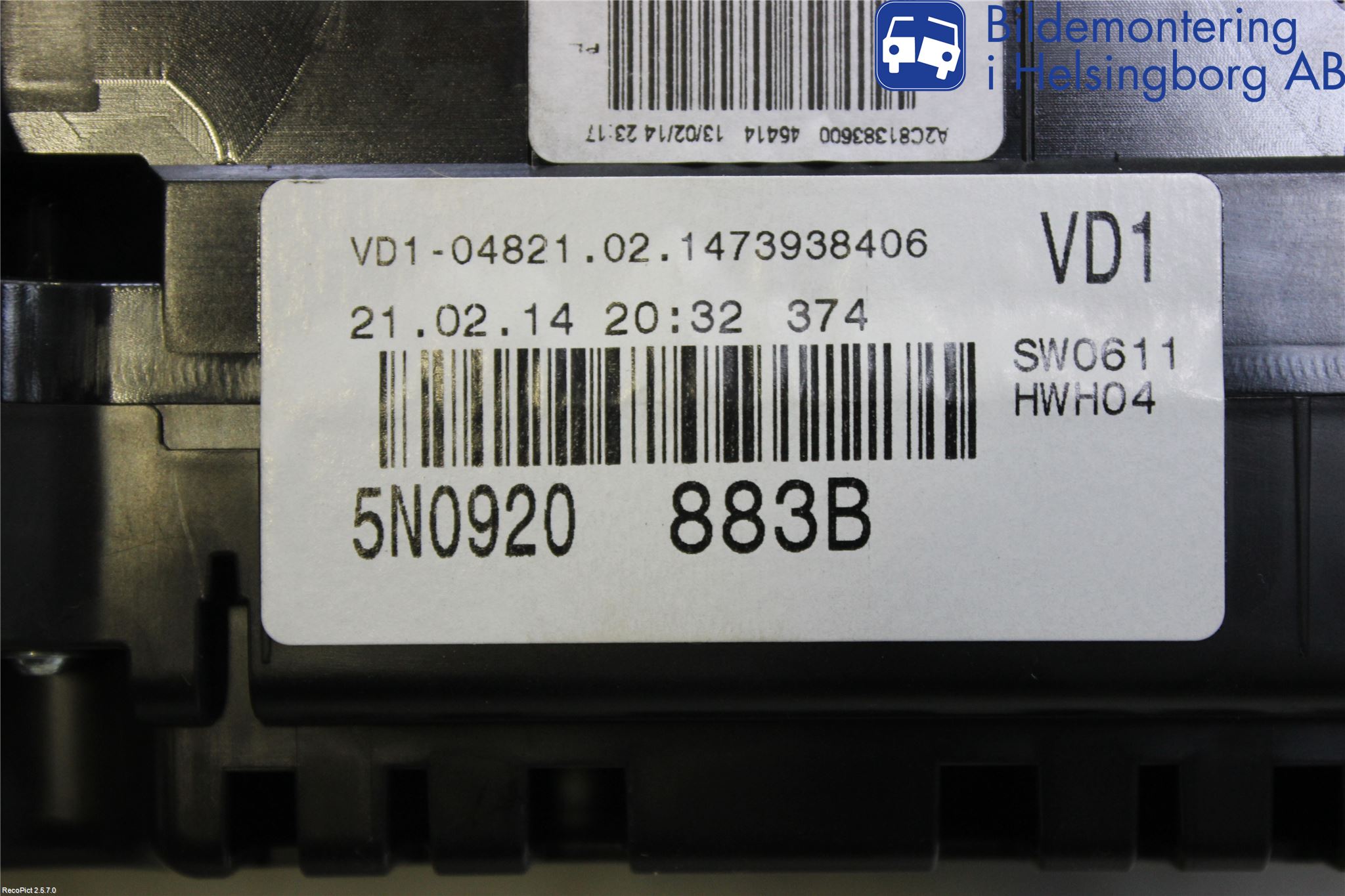 Volkswagen VW TIGUAN 07-16 Instrument Komb