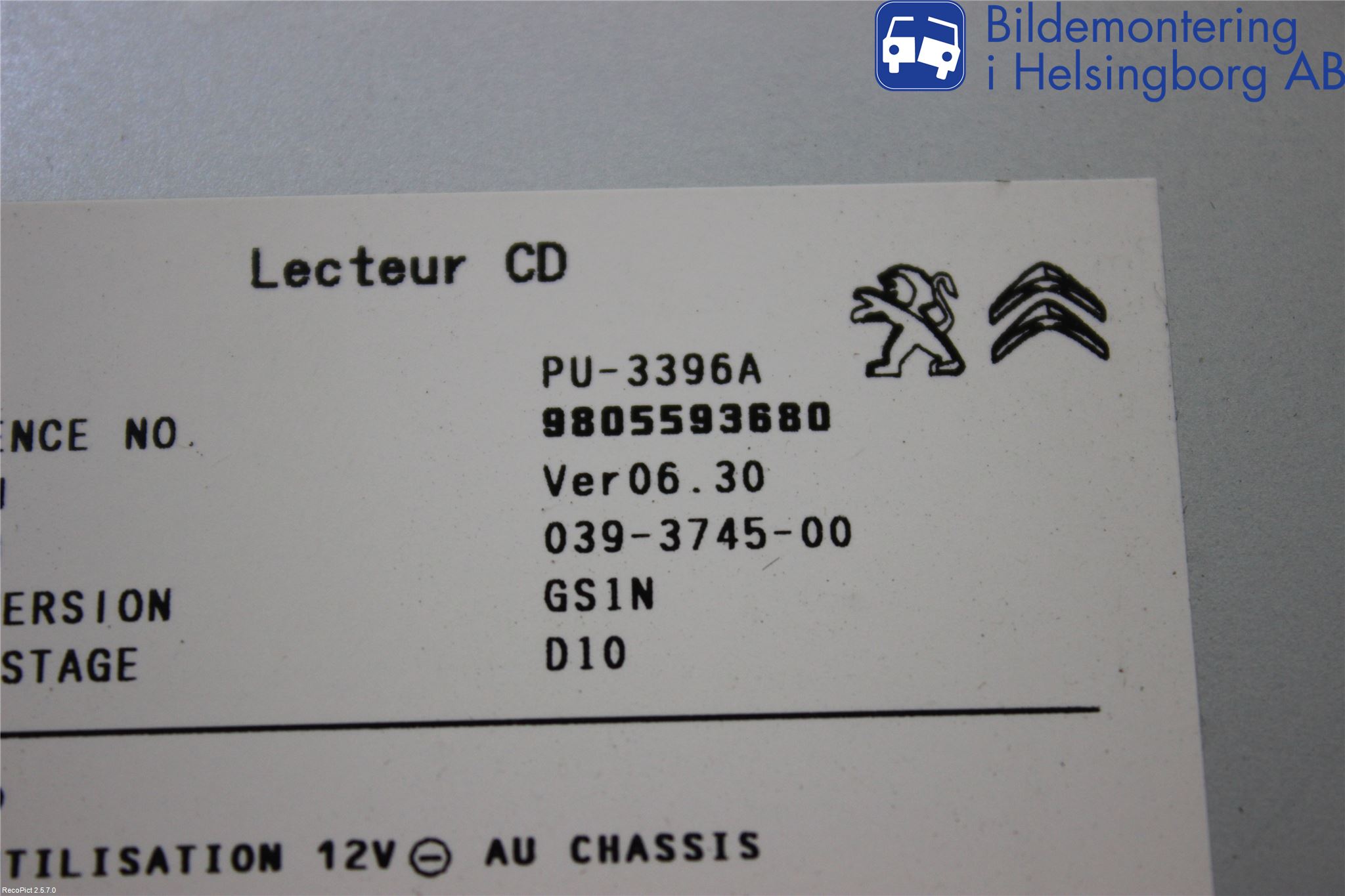 Peugeot 308 14-21 Cd Växlare