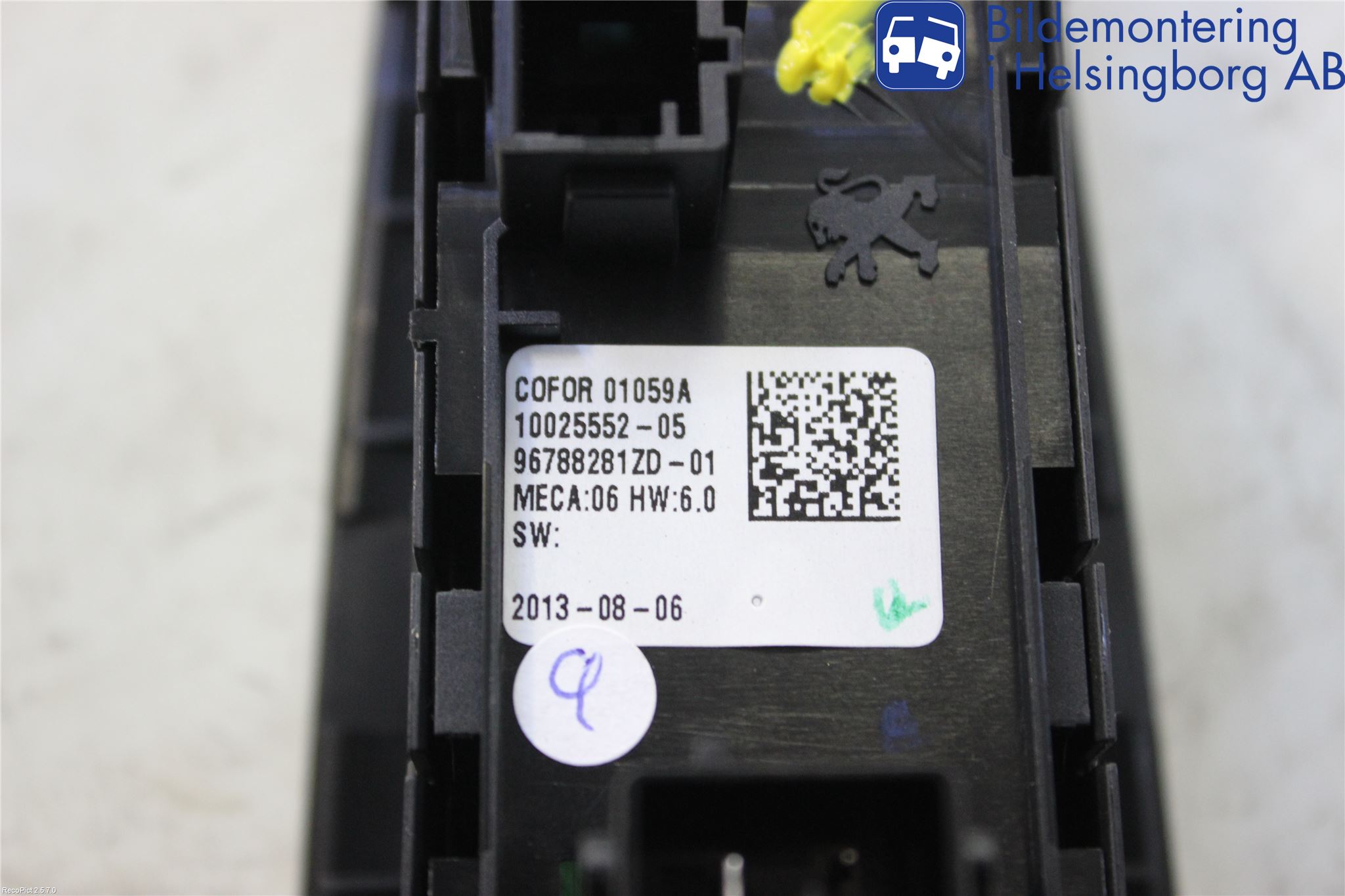 Peugeot 308 14-21 Strömställare Elhiss