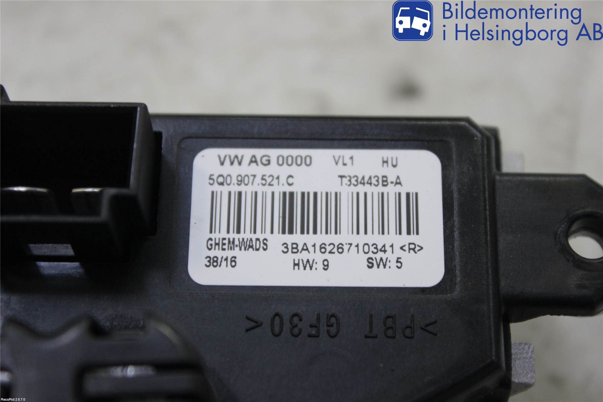 Volkswagen VW GOLF / E-GOLF VII 13-20 Värmefläktsmotstånd