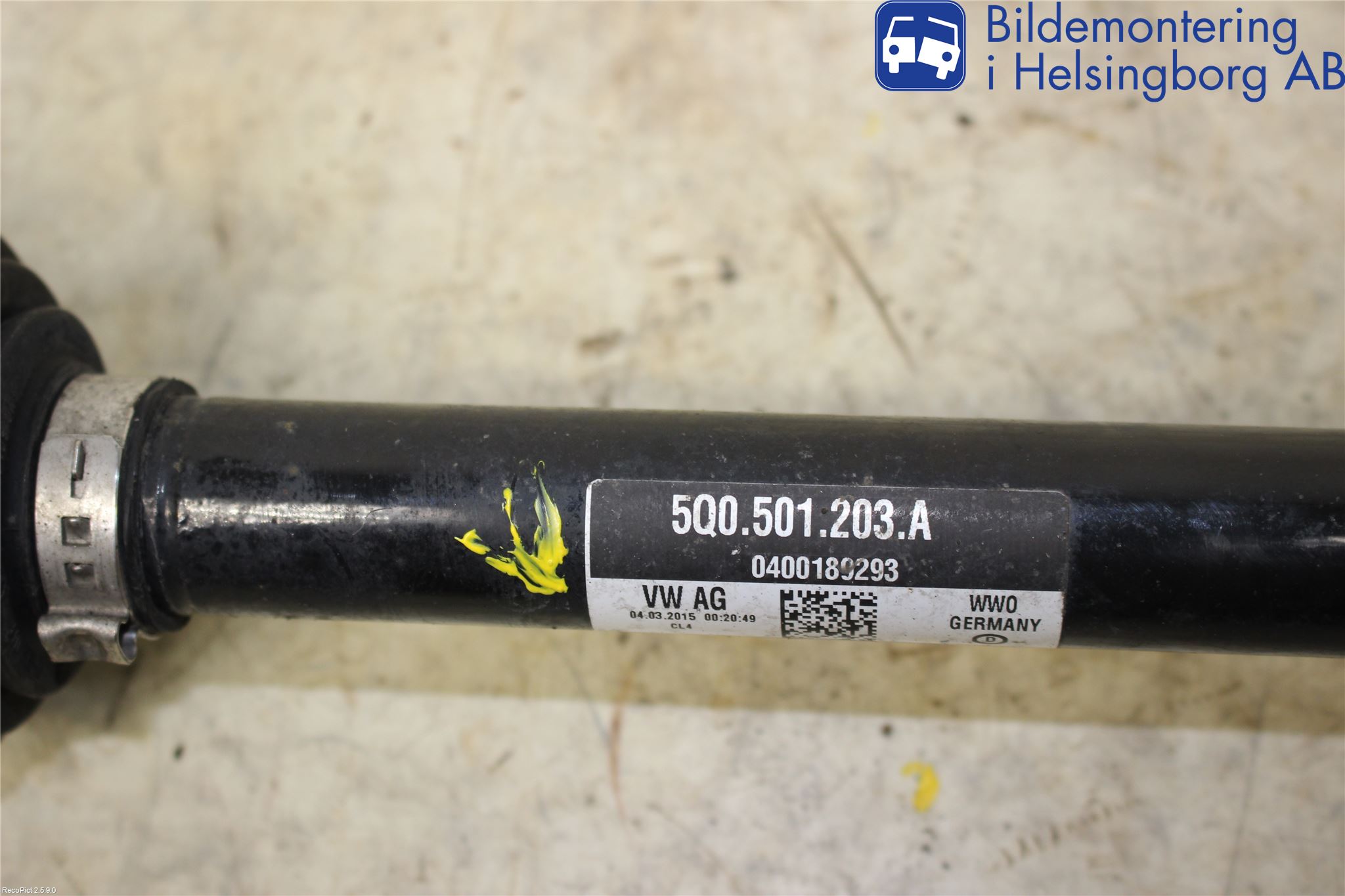 Volkswagen VW GOLF / E-GOLF VII 13-20 Drivaxel Bak Vänster