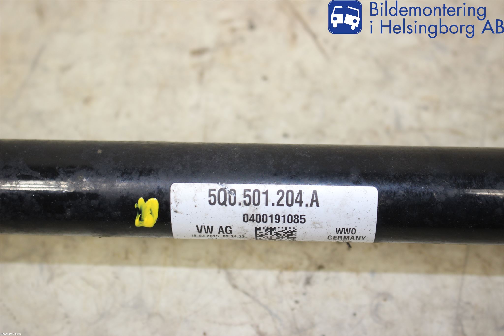 Volkswagen VW GOLF / E-GOLF VII 13-20 Drivaxel Bak Höger