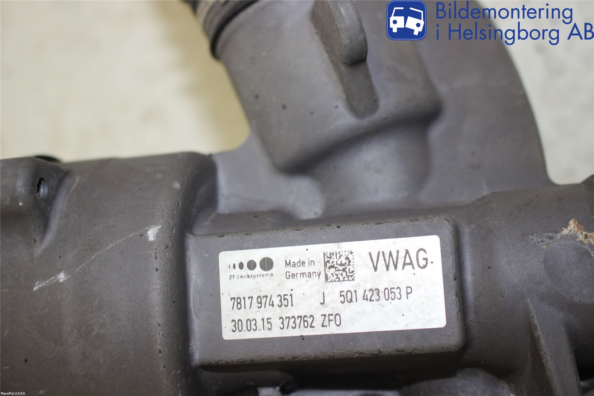 Volkswagen VW GOLF / E-GOLF VII 13-20 Styrväxel Servo -Snäcka