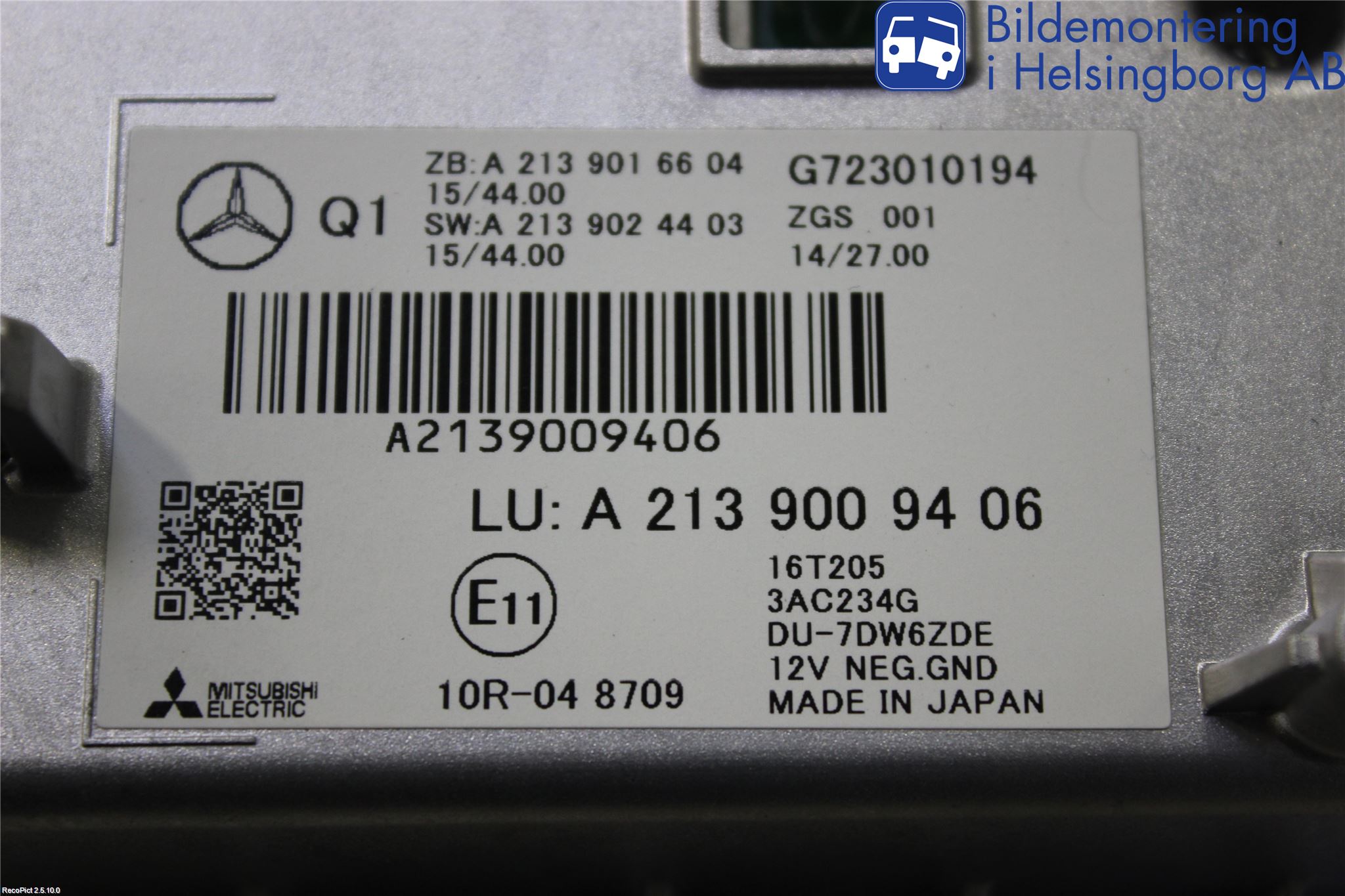 Mercedes-Benz MB E-KLASS (W213) 16-23 Kontrolldisplay