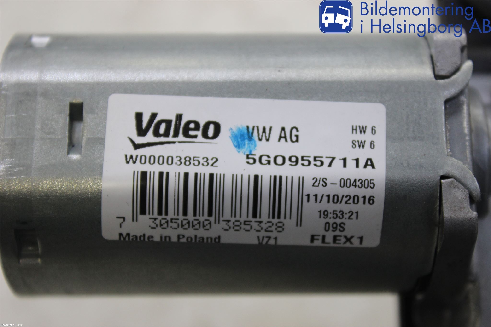 Volkswagen VW PASSAT 15-19 Torkarmotor Baklucka