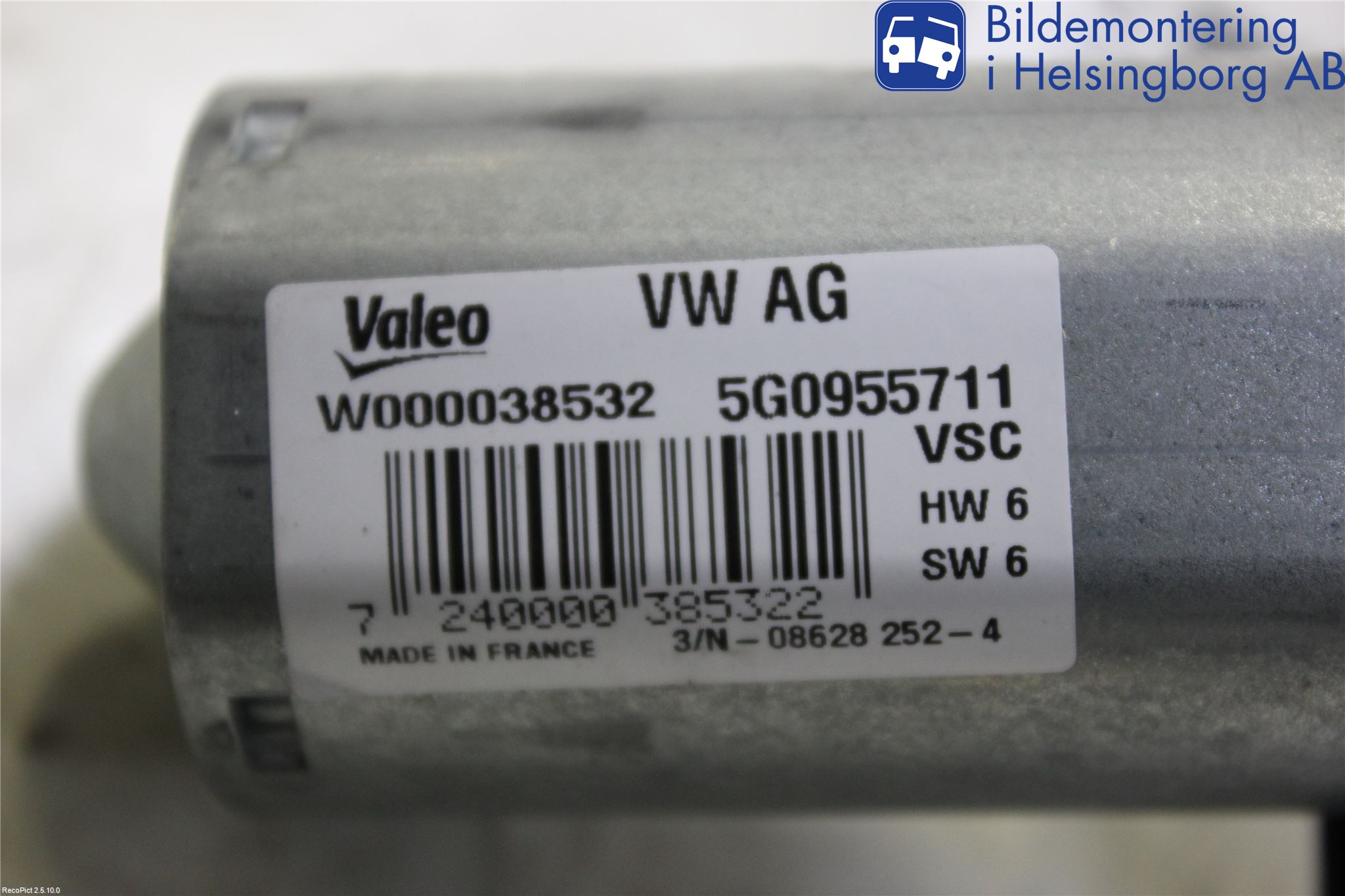 Volkswagen VW GOLF / E-GOLF VII 13-20 Torkarmotor Baklucka
