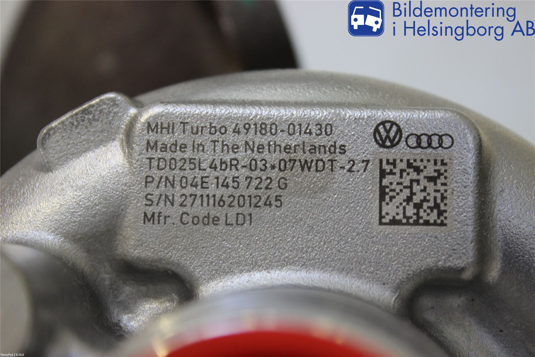 Volkswagen VW GOLF / E-GOLF VII 13-20 Turboaggregat