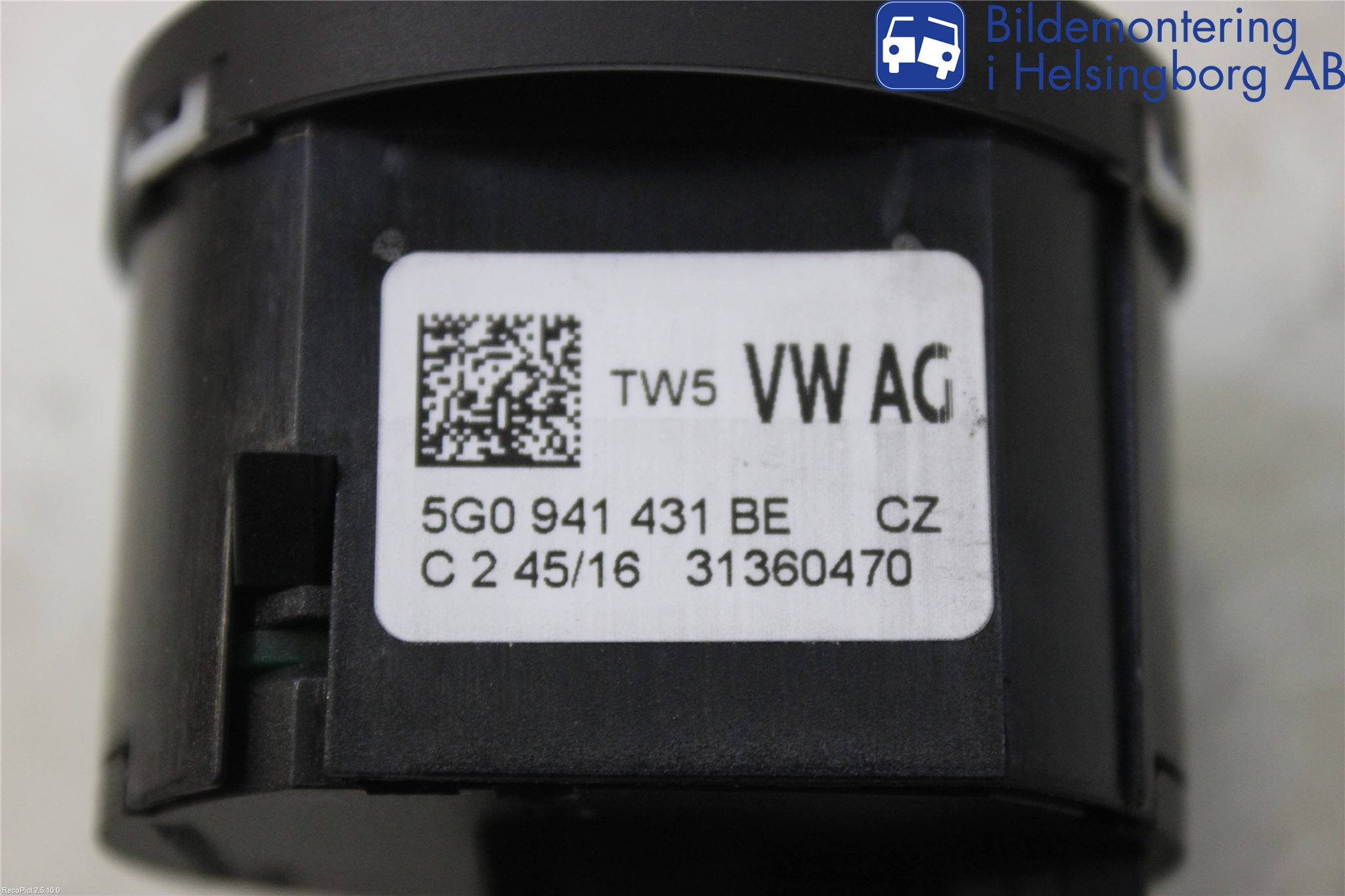 Volkswagen VW GOLF / E-GOLF VII 13-20 Strömställare Ljus