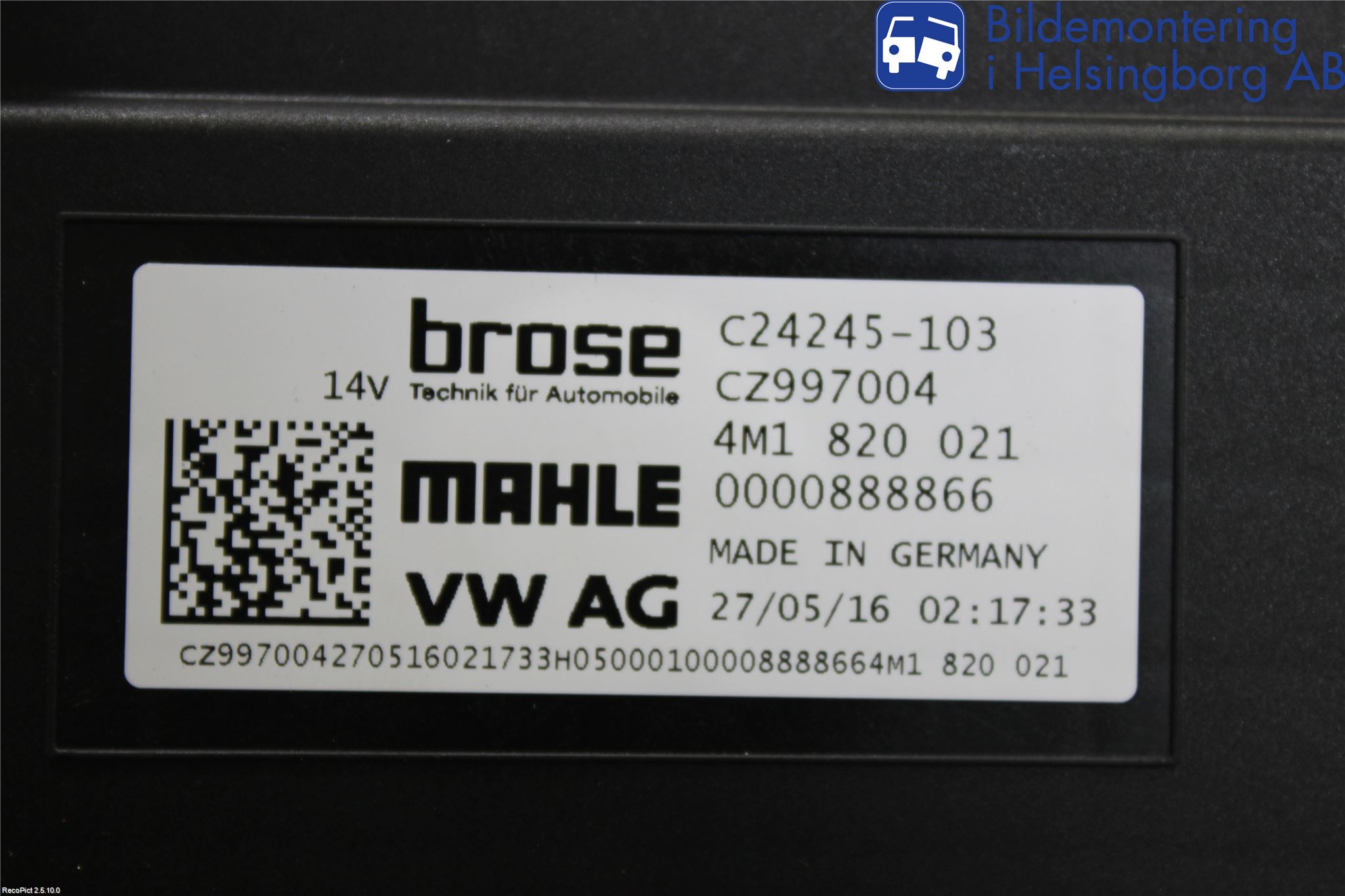 Audi A4/S4 B9 16-19 Värmefläkt