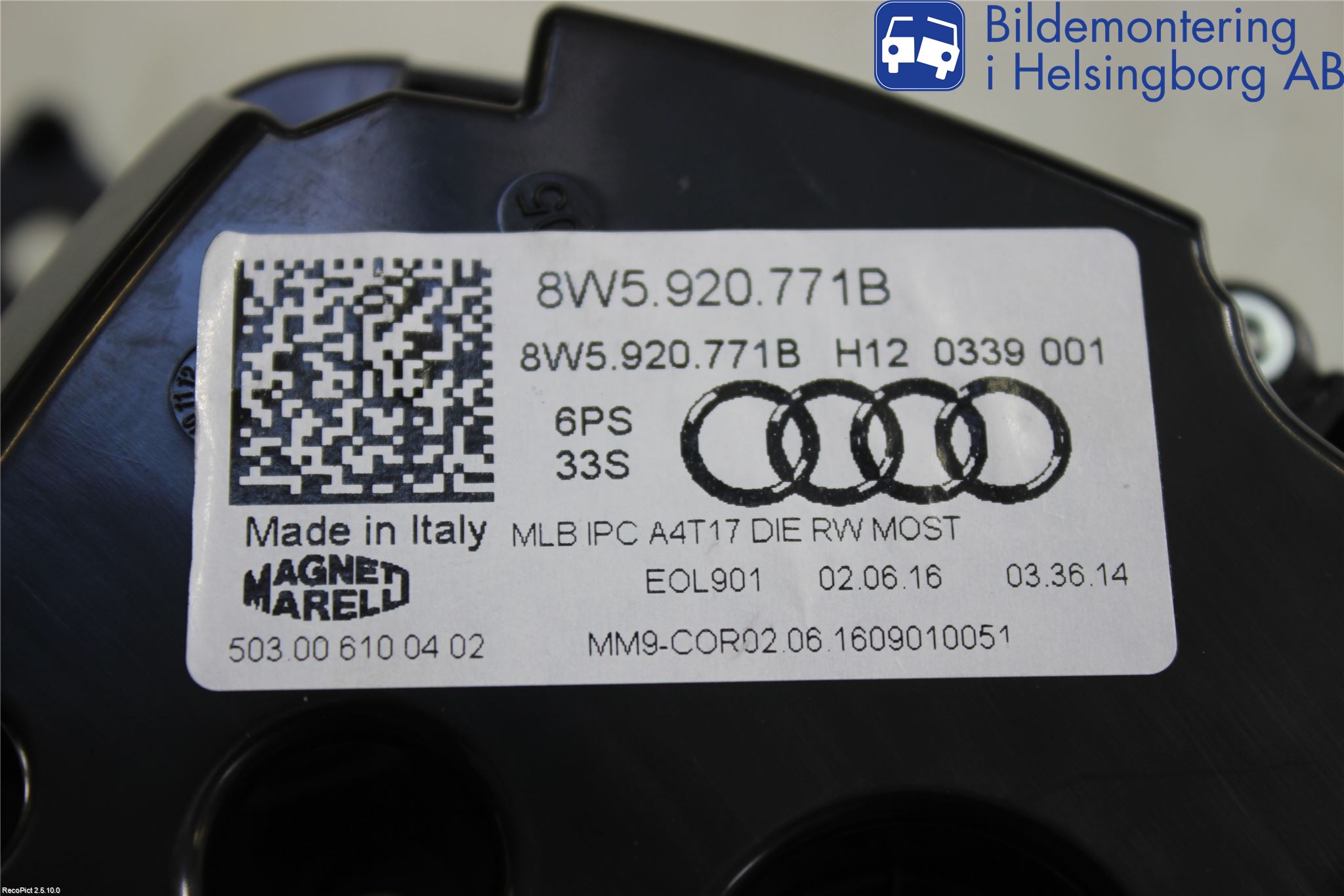 Audi A4/S4 B9 16-19 Instrument Komb