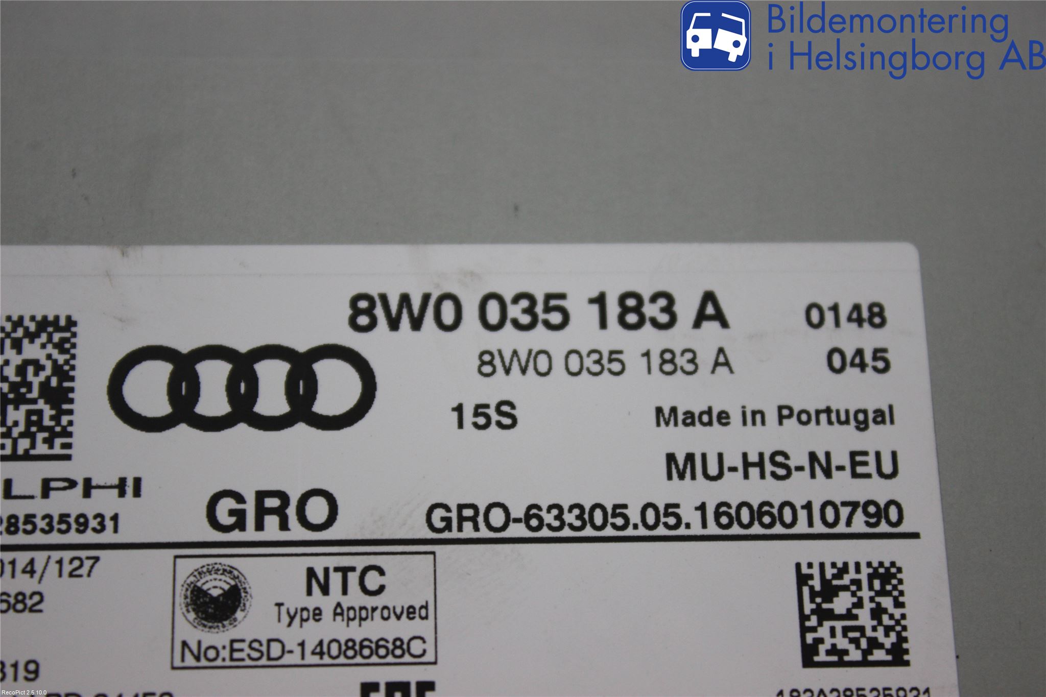 Audi A4/S4 B9 16-19 Cd Radio - Multimediapanel